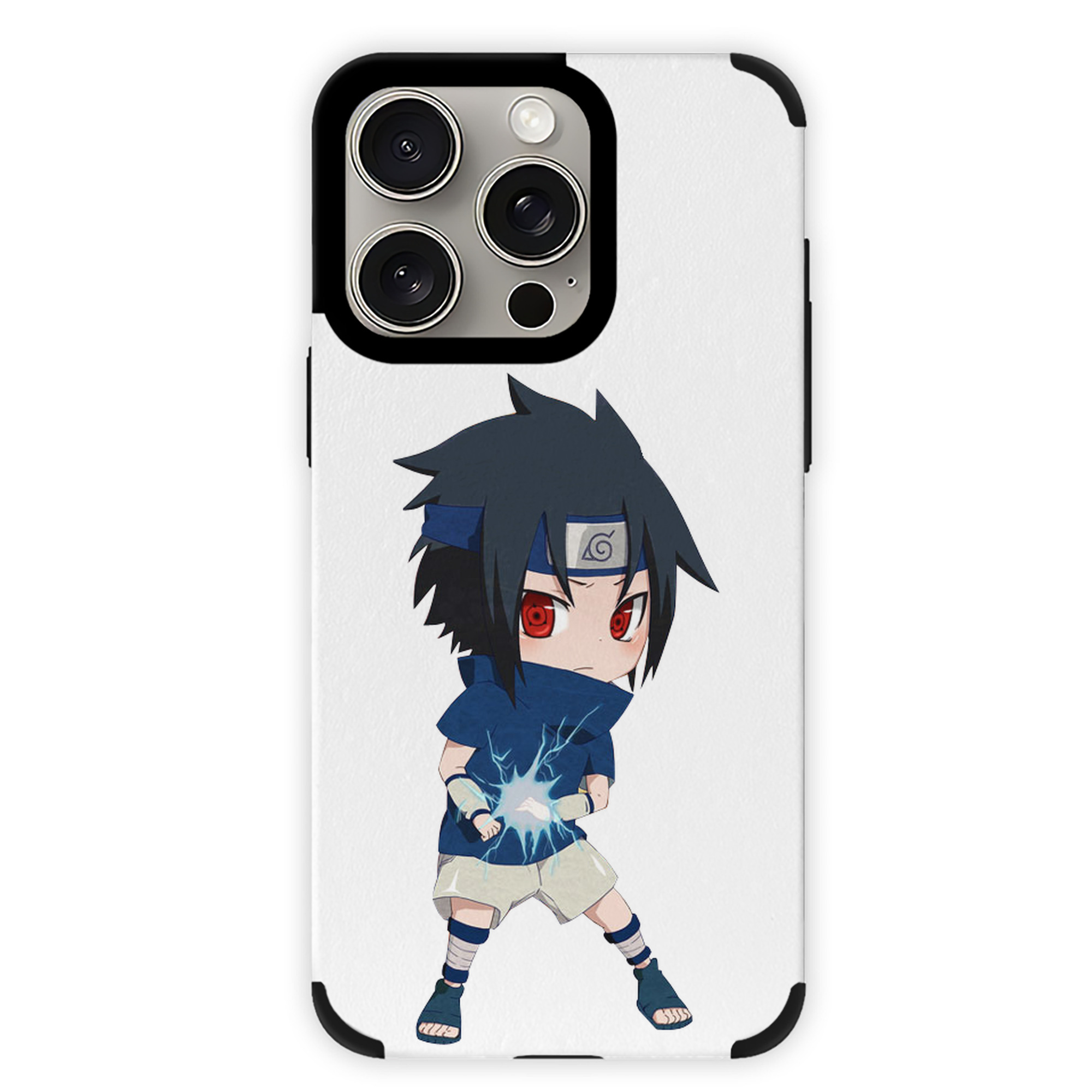 （画像用） NARUTO -ナルト- うちは サスケ Uchiha Sasuke 【iPhone15ProMax対応】 PUレザー スマホケース 耐衝撃＆黄変防止