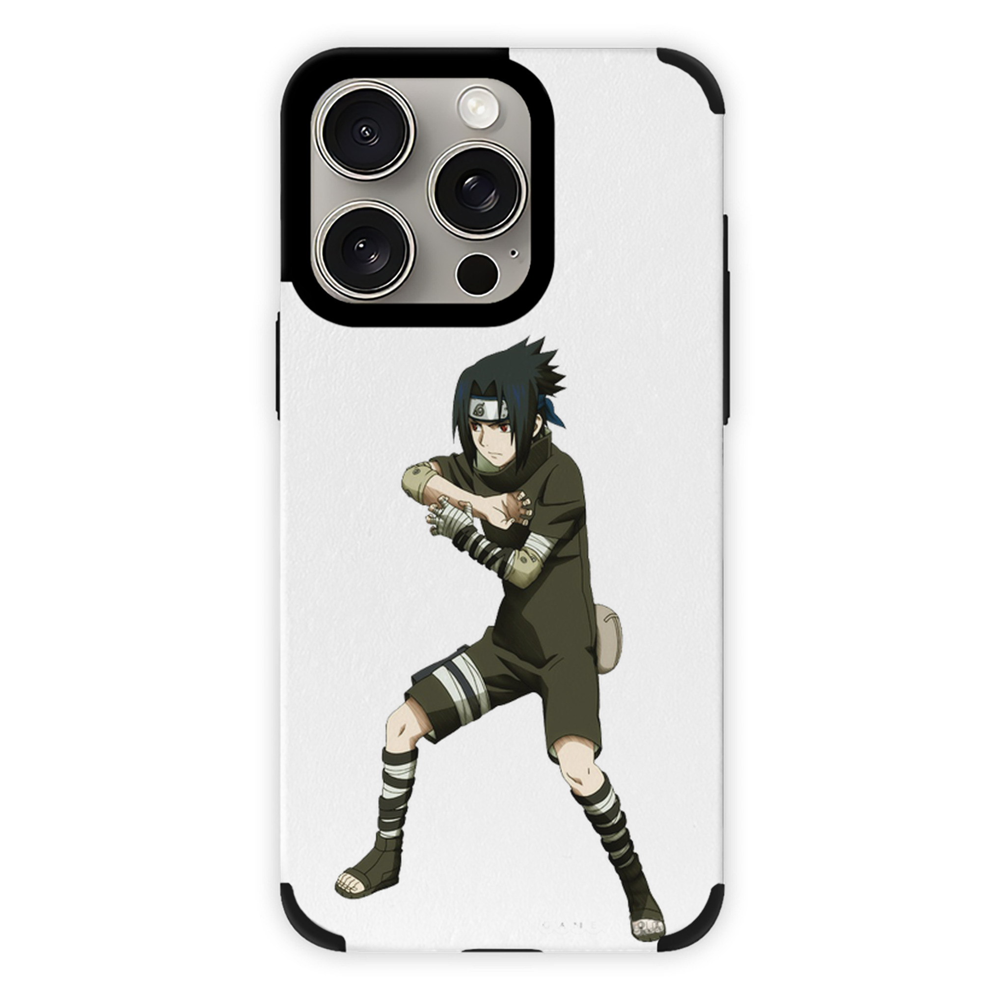 （画像用） NARUTO -ナルト- うちは サスケ Uchiha Sasuke 【iPhone15ProMax対応】 PUレザー スマホケース 耐衝撃＆黄変防止