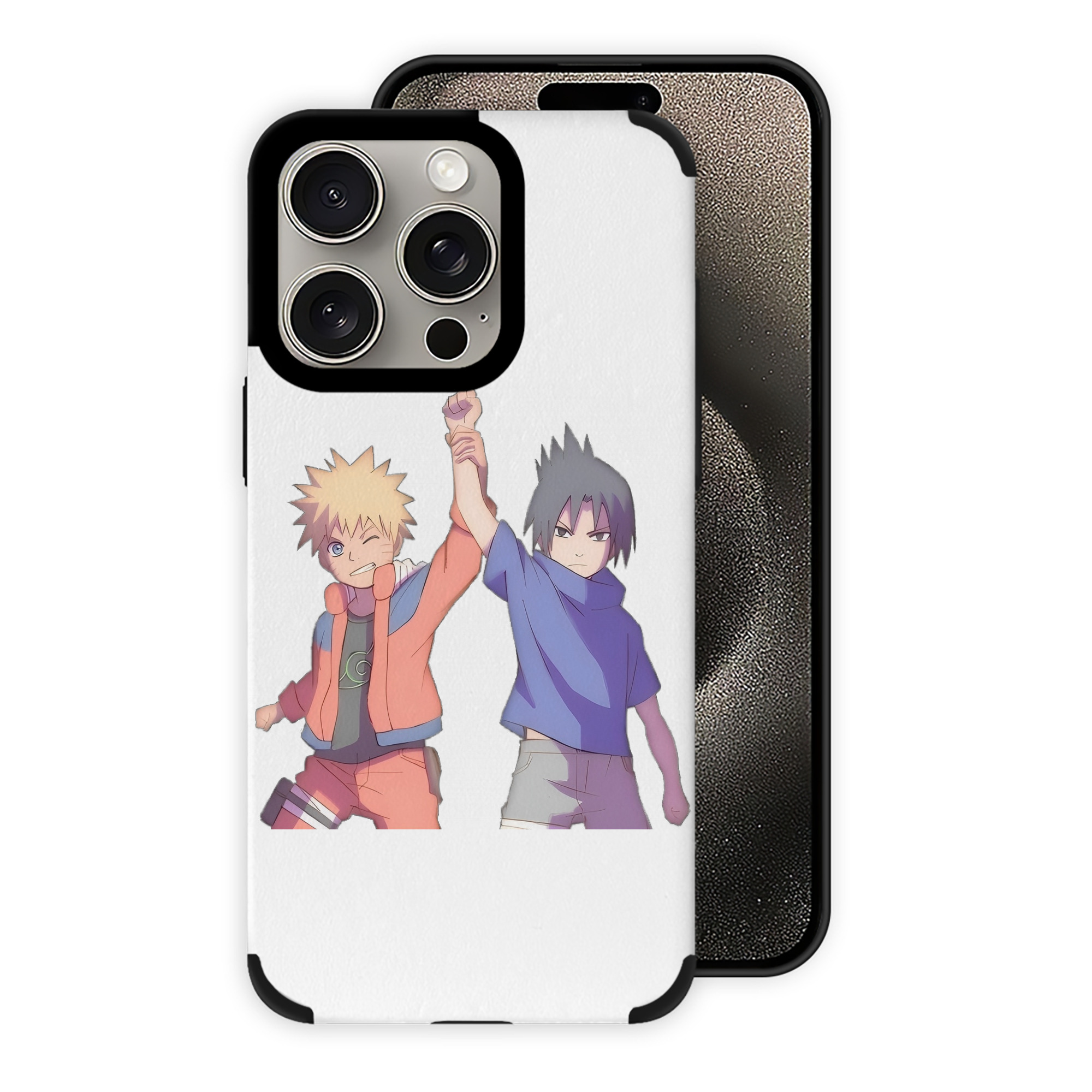 （画像用） NARUTO -ナルト- うちは サスケ Uchiha Sasuke 【iPhone15ProMax対応】 PUレザー スマホケース 耐衝撃＆黄変防止