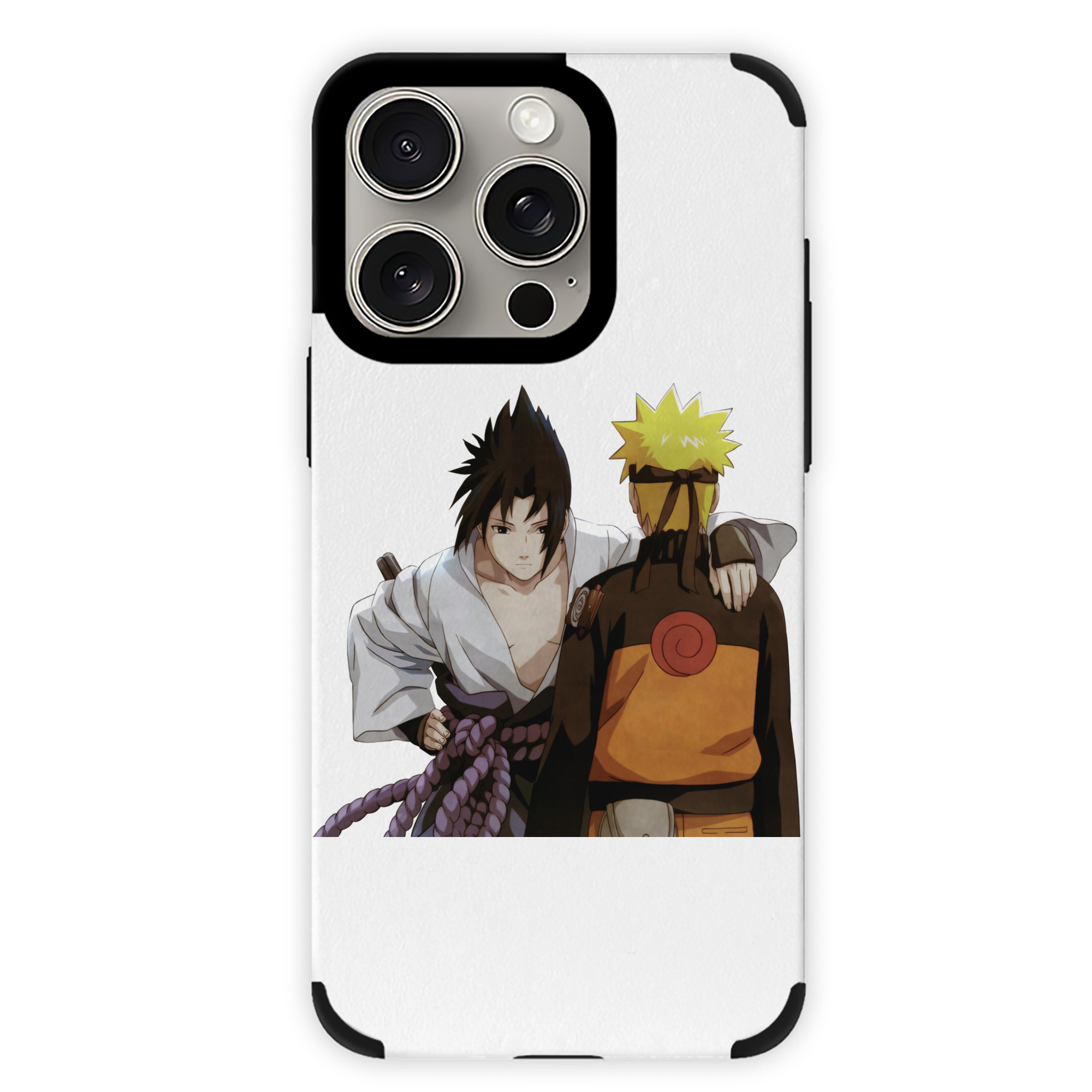 （画像用） NARUTO -ナルト- うちは サスケ Uchiha Sasuke 【iPhone15ProMax対応】 PUレザー スマホケース 耐衝撃＆黄変防止