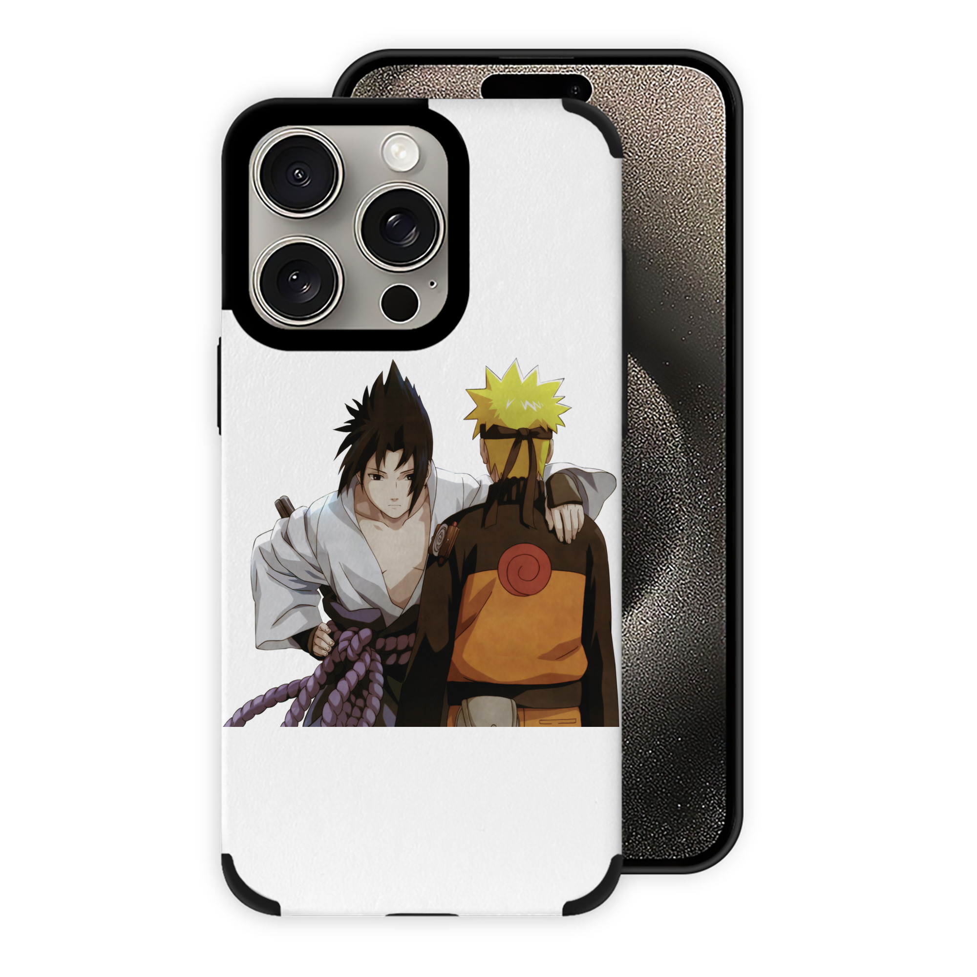 （画像用） NARUTO -ナルト- うちは サスケ Uchiha Sasuke 【iPhone15ProMax対応】 PUレザー スマホケース 耐衝撃＆黄変防止