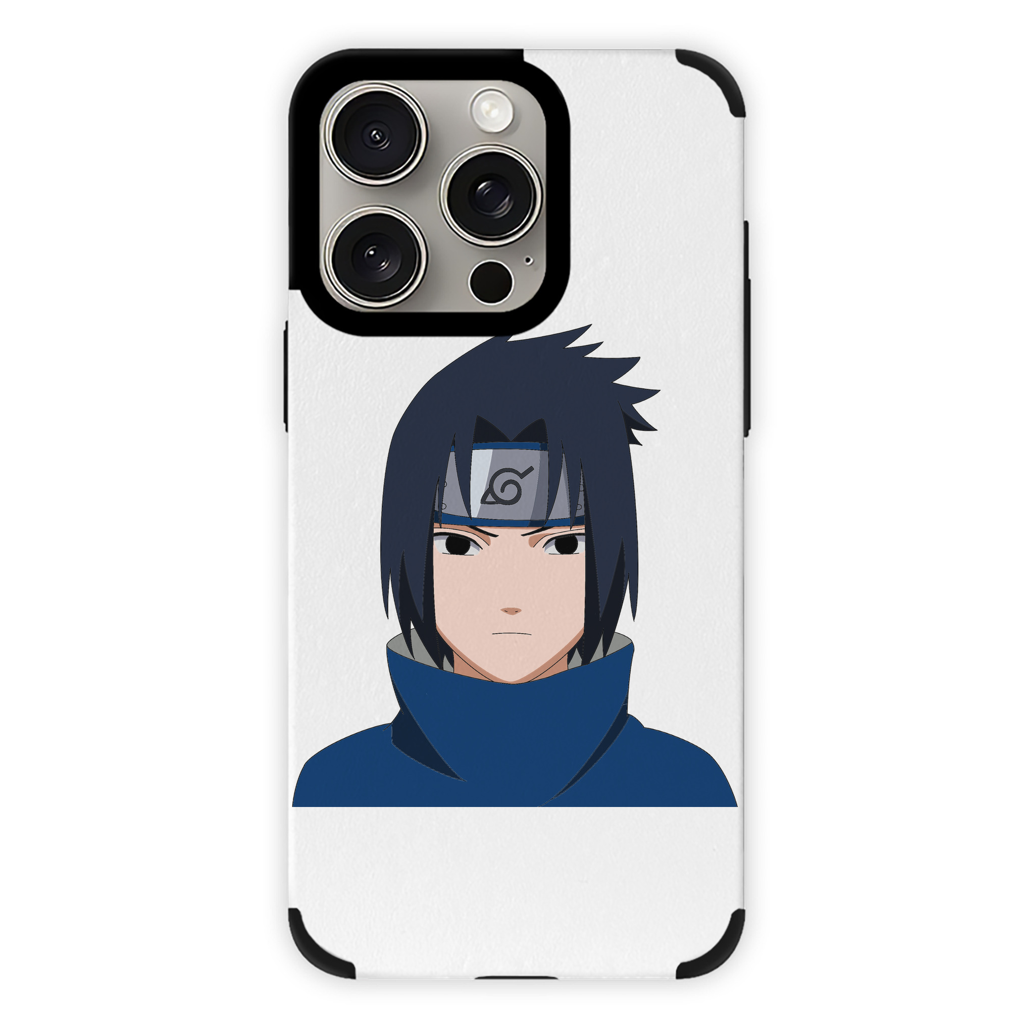 （画像用） NARUTO -ナルト- うちは サスケ Uchiha Sasuke 【iPhone15ProMax対応】 PUレザー スマホケース 耐衝撃＆黄変防止