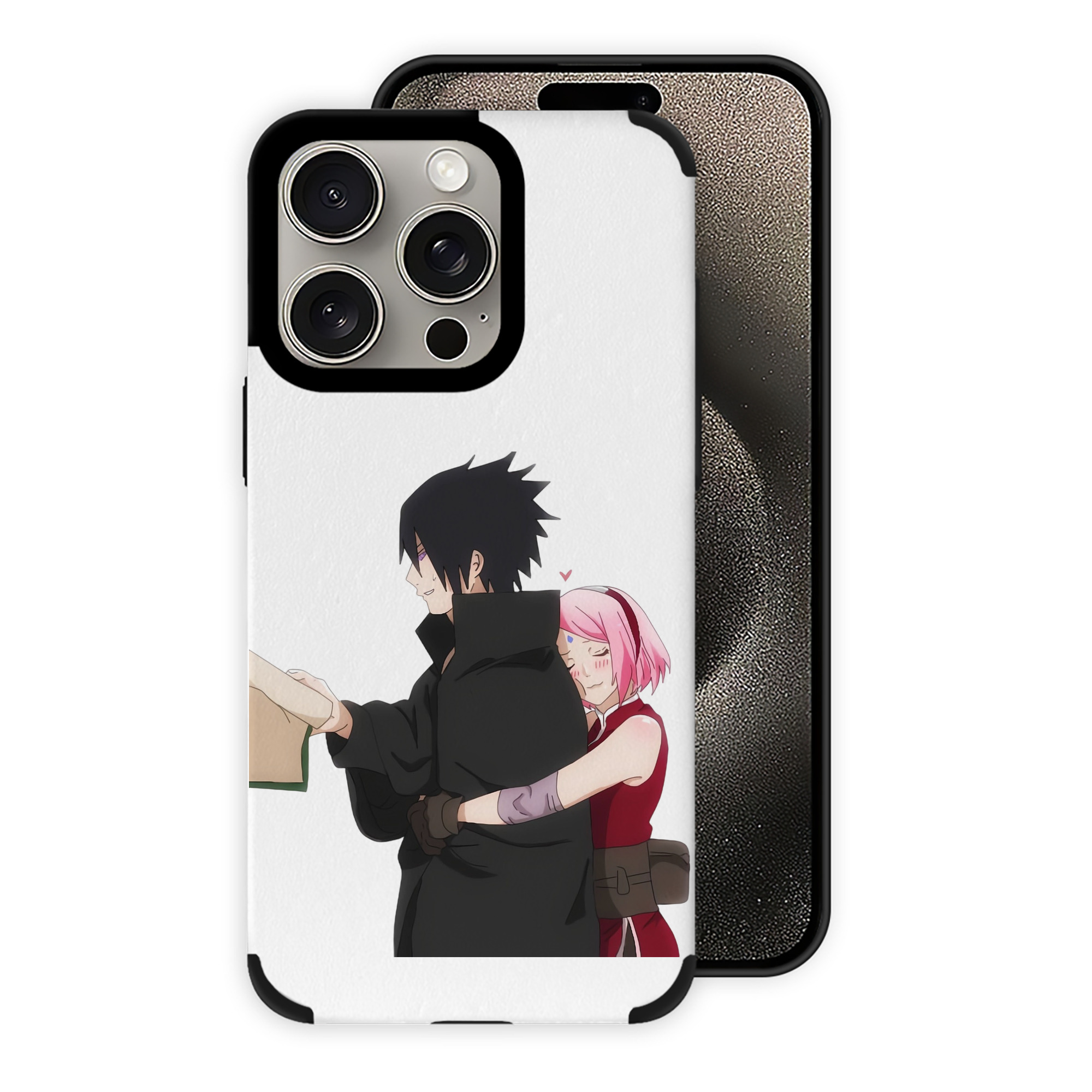 （画像用） NARUTO -ナルト- うちは サスケ Uchiha Sasuke 【iPhone15ProMax対応】 PUレザー スマホケース 耐衝撃＆黄変防止