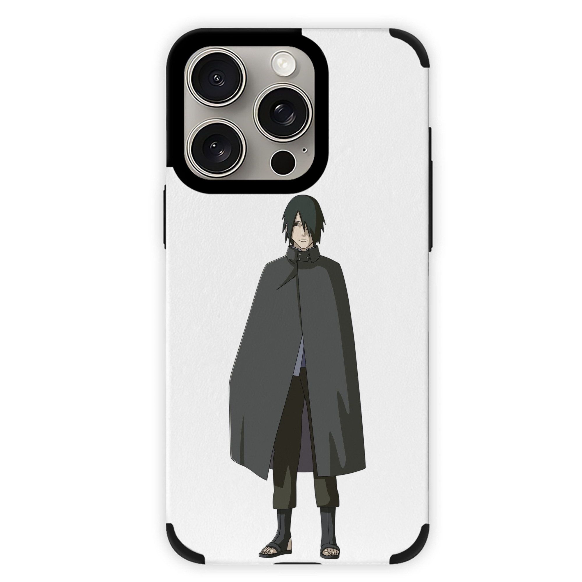 （画像用） NARUTO -ナルト- うちは サスケ Uchiha Sasuke 【iPhone15ProMax対応】 PUレザー スマホケース 耐衝撃＆黄変防止