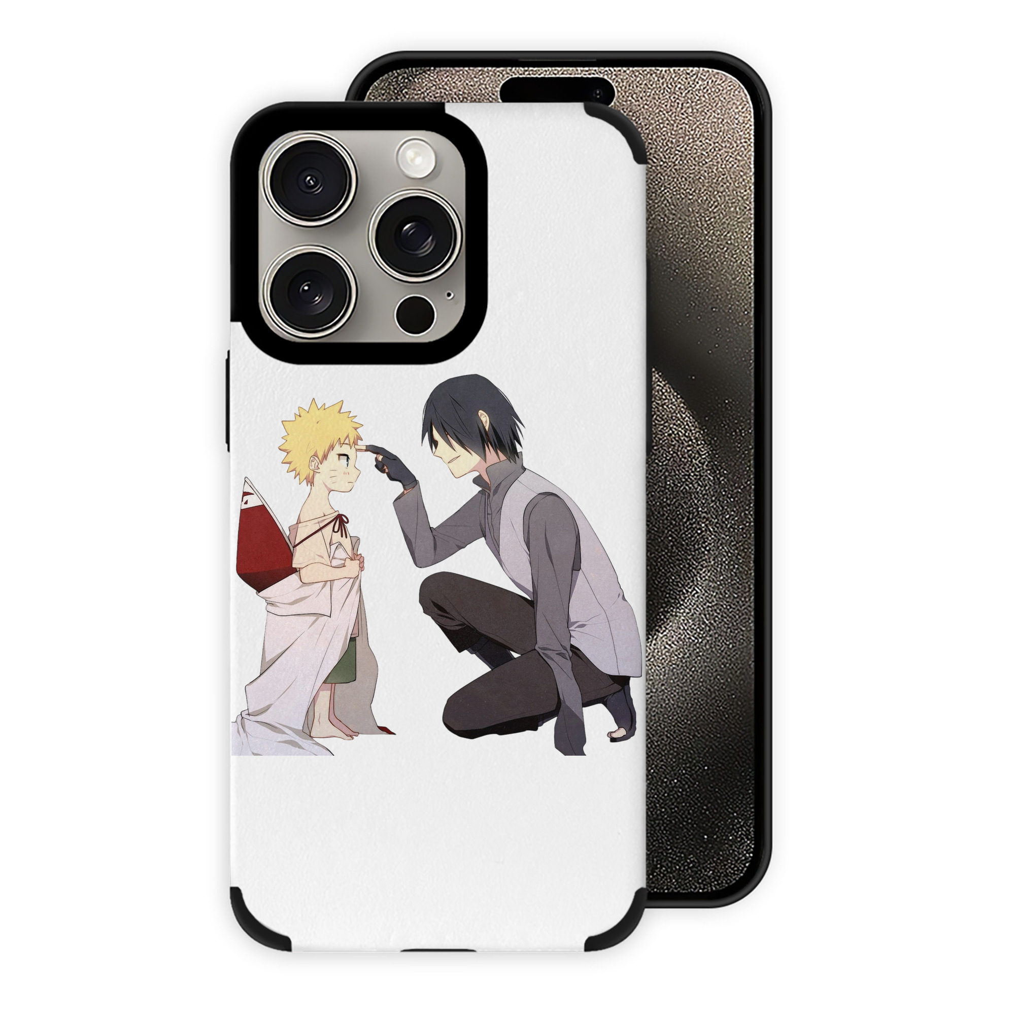 （画像用） NARUTO -ナルト- うちは サスケ Uchiha Sasuke 【iPhone15ProMax対応】 PUレザー スマホケース 耐衝撃＆黄変防止
