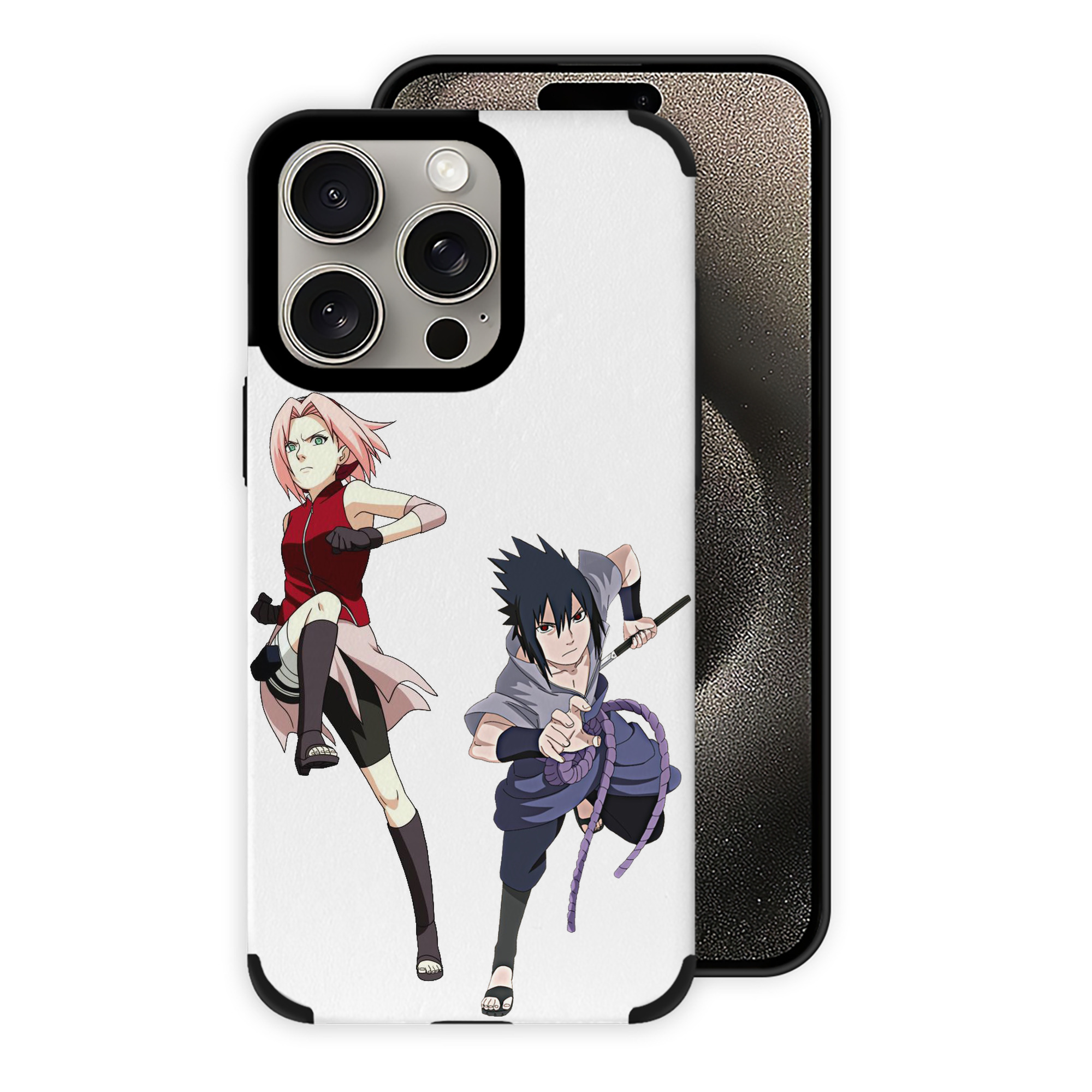 （画像用） NARUTO -ナルト- 春野サクラ Haruno Sakura 【iPhone15ProMax対応】 PUレザー スマホケース 耐衝撃＆黄変防止