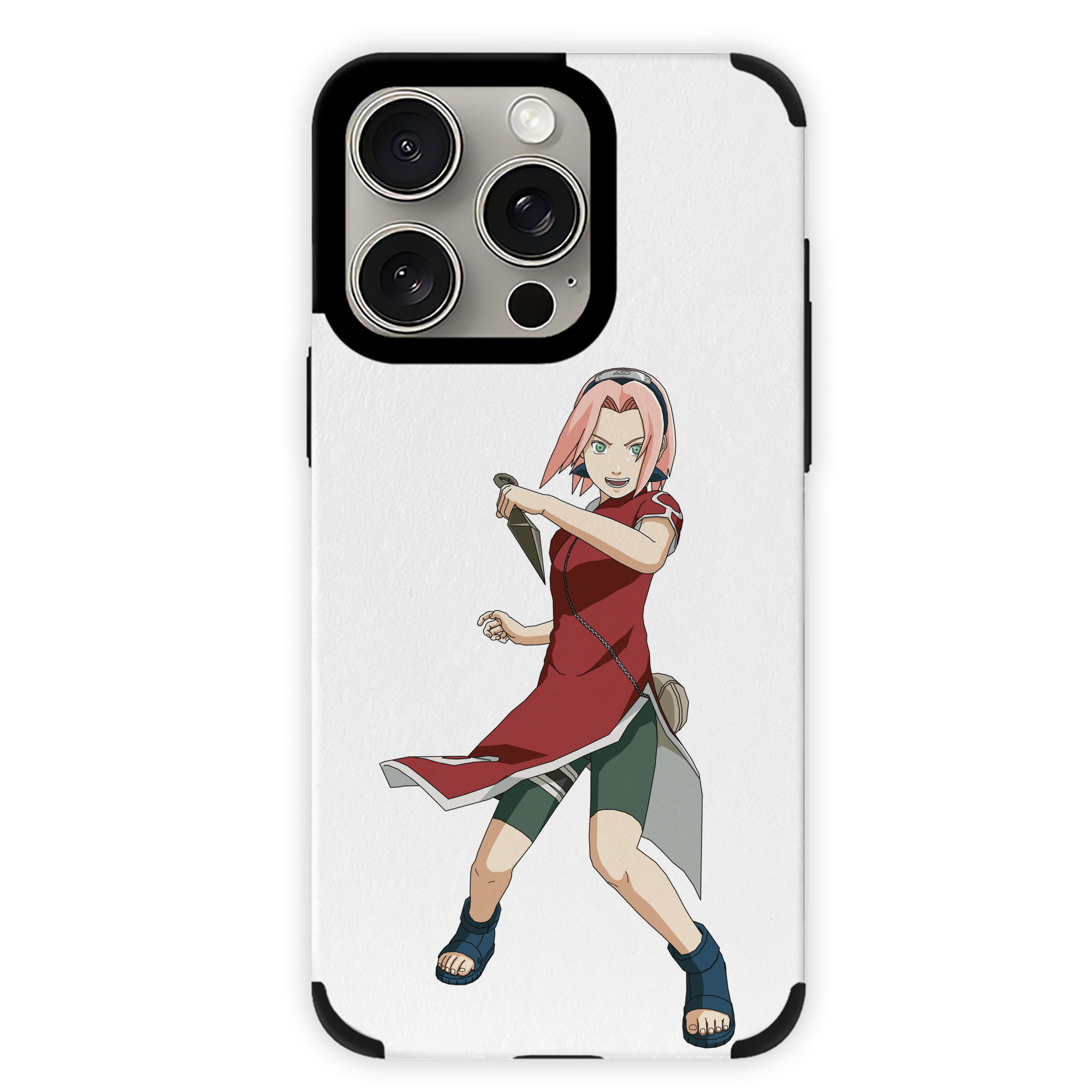 （画像用） NARUTO -ナルト- 春野サクラ Haruno Sakura 【iPhone15ProMax対応】 PUレザー スマホケース 耐衝撃＆黄変防止