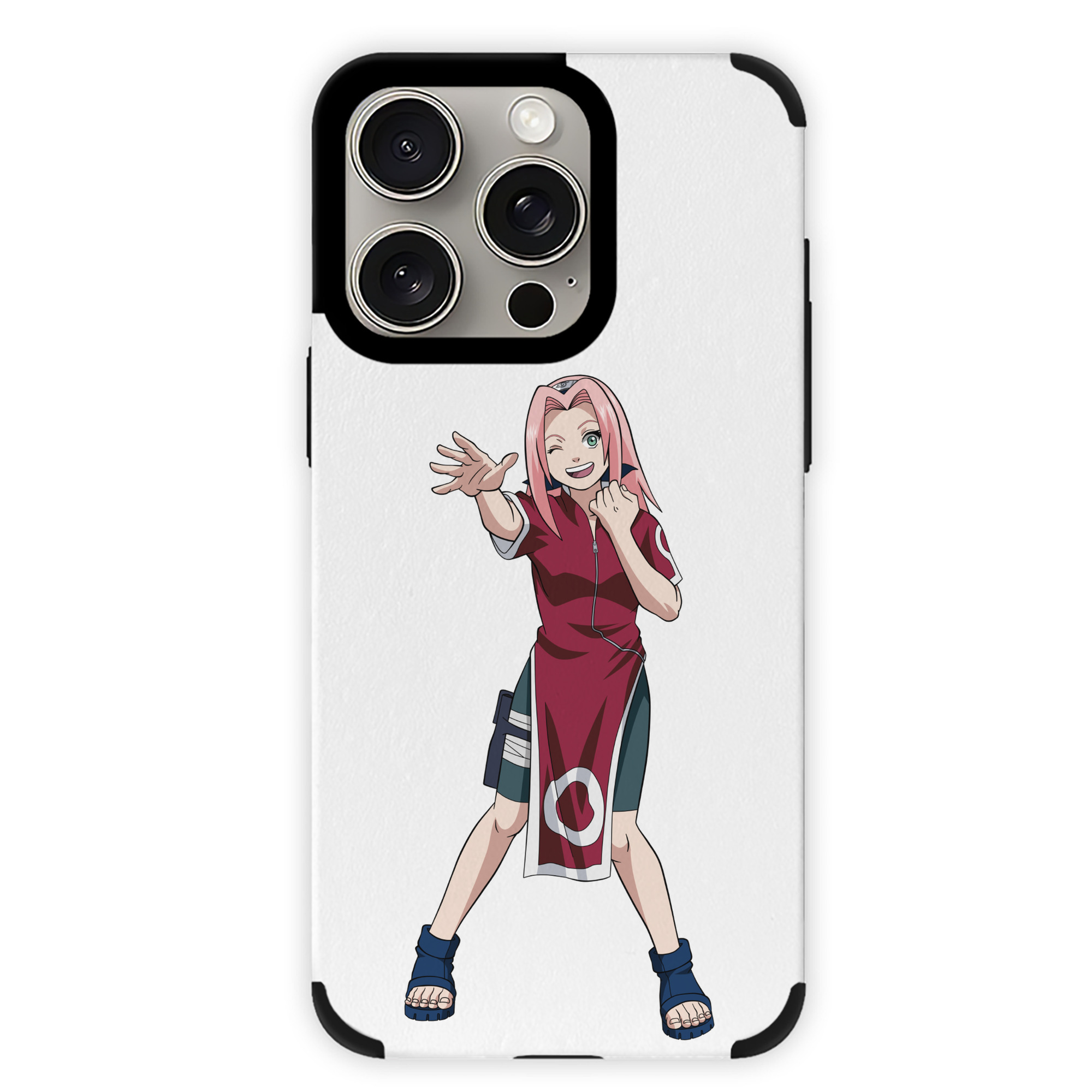 （画像用） NARUTO -ナルト- 春野サクラ Haruno Sakura 【iPhone15ProMax対応】 PUレザー スマホケース 耐衝撃＆黄変防止