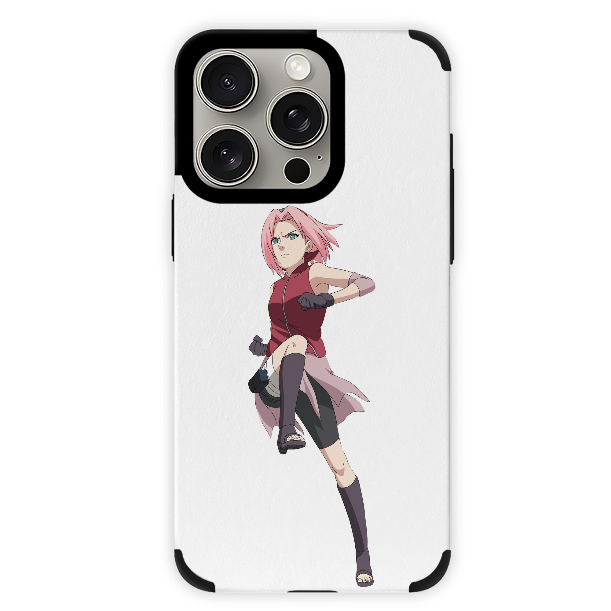 （画像用） NARUTO -ナルト- 春野サクラ Haruno Sakura 【iPhone15ProMax対応】 PUレザー スマホケース 耐衝撃＆黄変防止