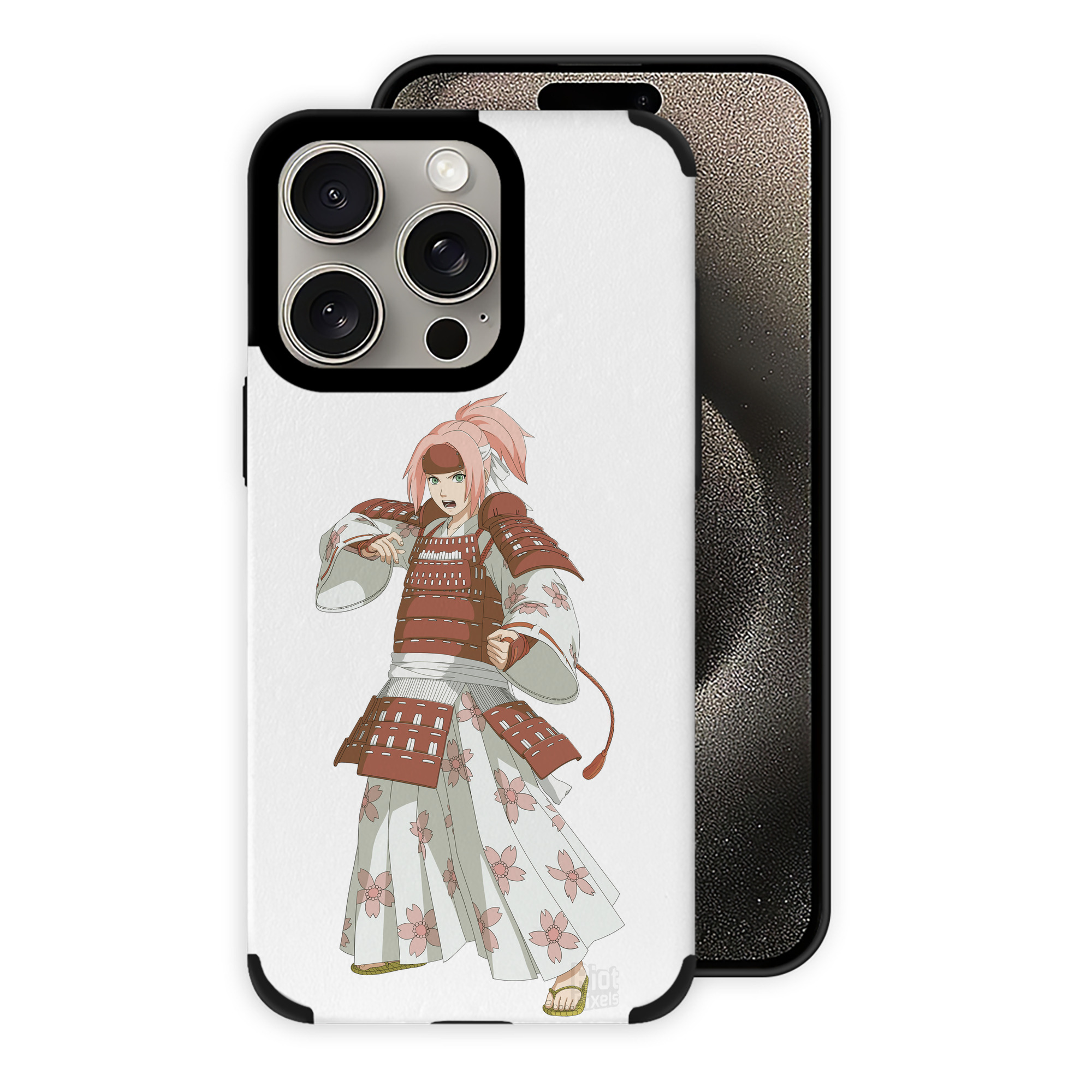 （画像用） NARUTO -ナルト- 春野サクラ Haruno Sakura 【iPhone15ProMax対応】 PUレザー スマホケース 耐衝撃＆黄変防止