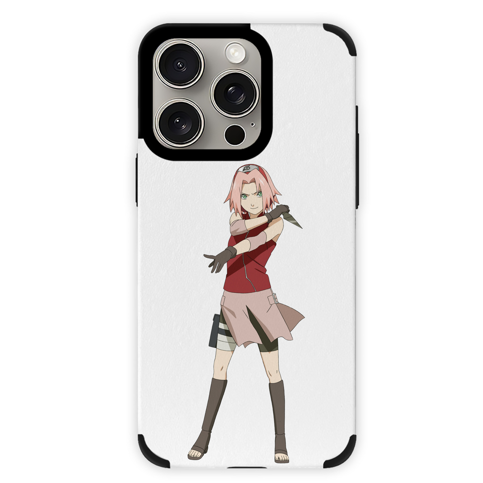 （画像用） NARUTO -ナルト- 春野サクラ Haruno Sakura 【iPhone15ProMax対応】 PUレザー スマホケース 耐衝撃＆黄変防止