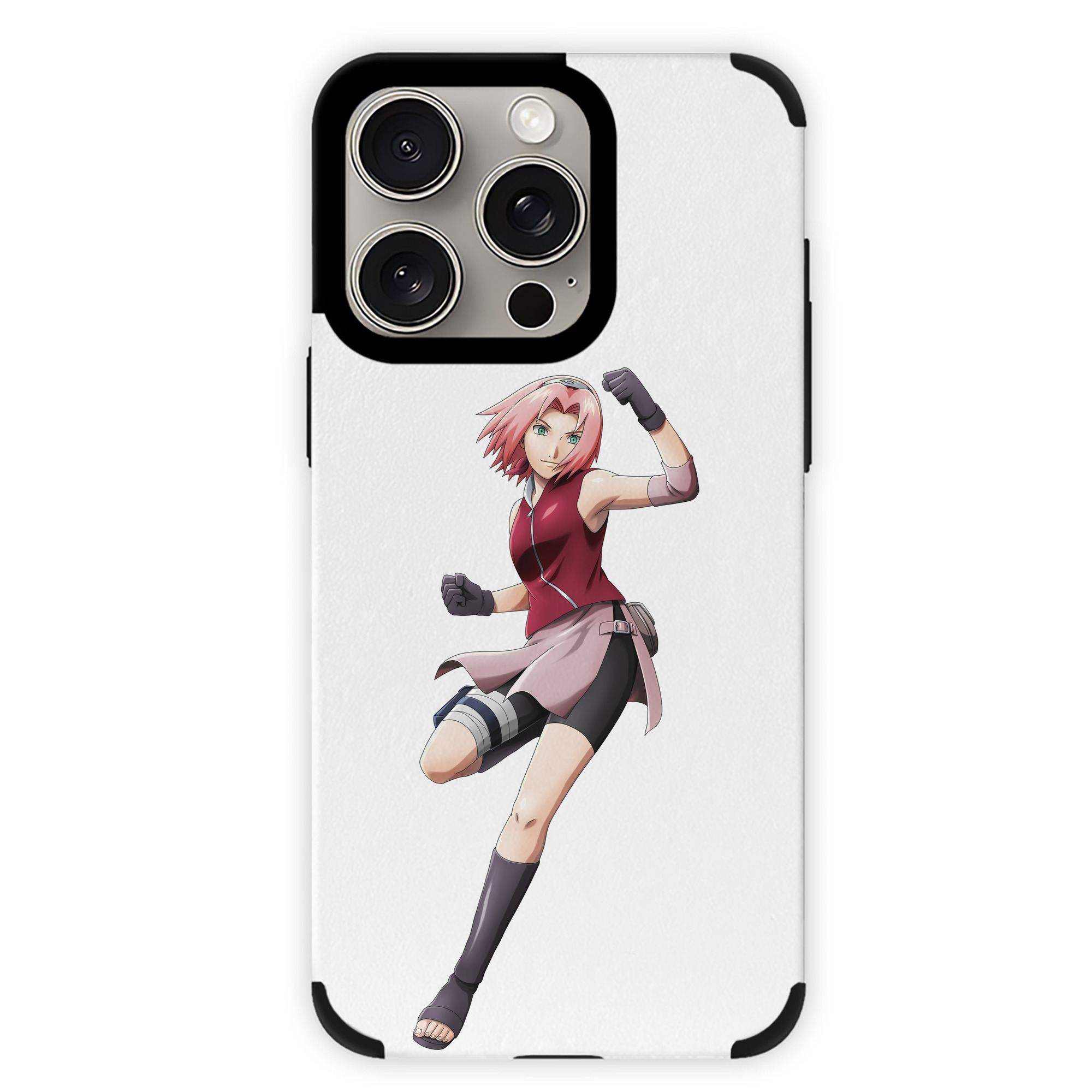 （画像用） NARUTO -ナルト- 春野サクラ Haruno Sakura 【iPhone15ProMax対応】 PUレザー スマホケース 耐衝撃＆黄変防止