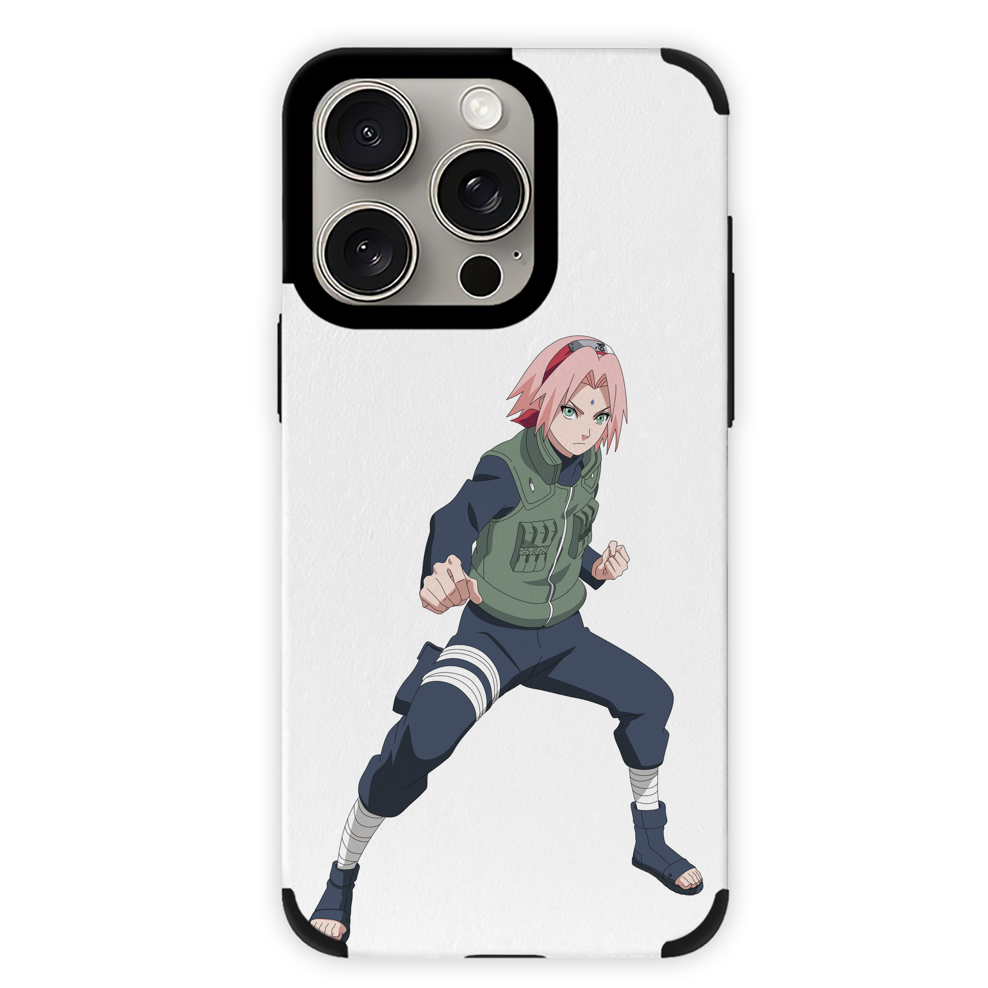 （画像用） NARUTO -ナルト- 春野サクラ Haruno Sakura 【iPhone15ProMax対応】 PUレザー スマホケース 耐衝撃＆黄変防止