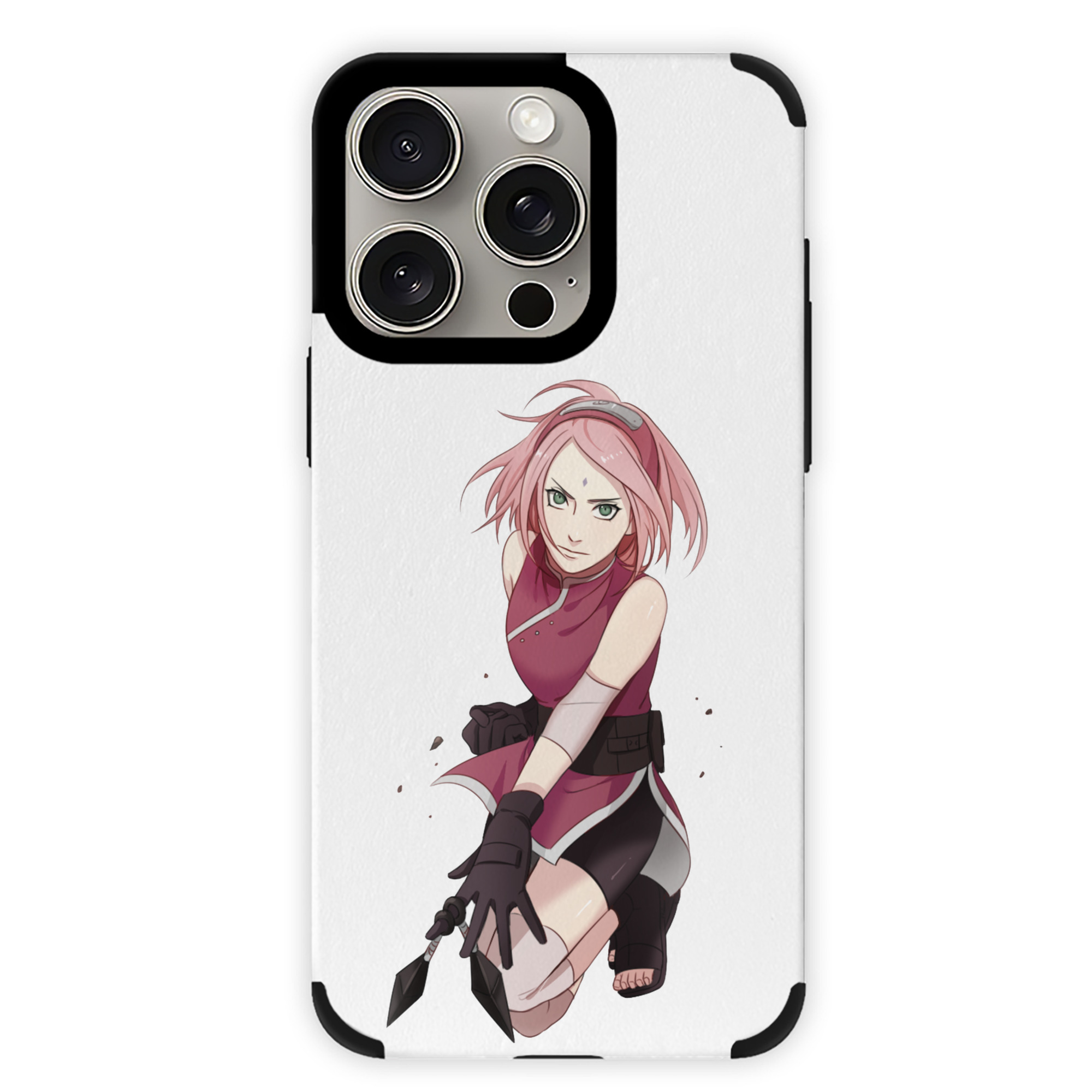 （画像用） NARUTO -ナルト- 春野サクラ Haruno Sakura 【iPhone15ProMax対応】 PUレザー スマホケース 耐衝撃＆黄変防止