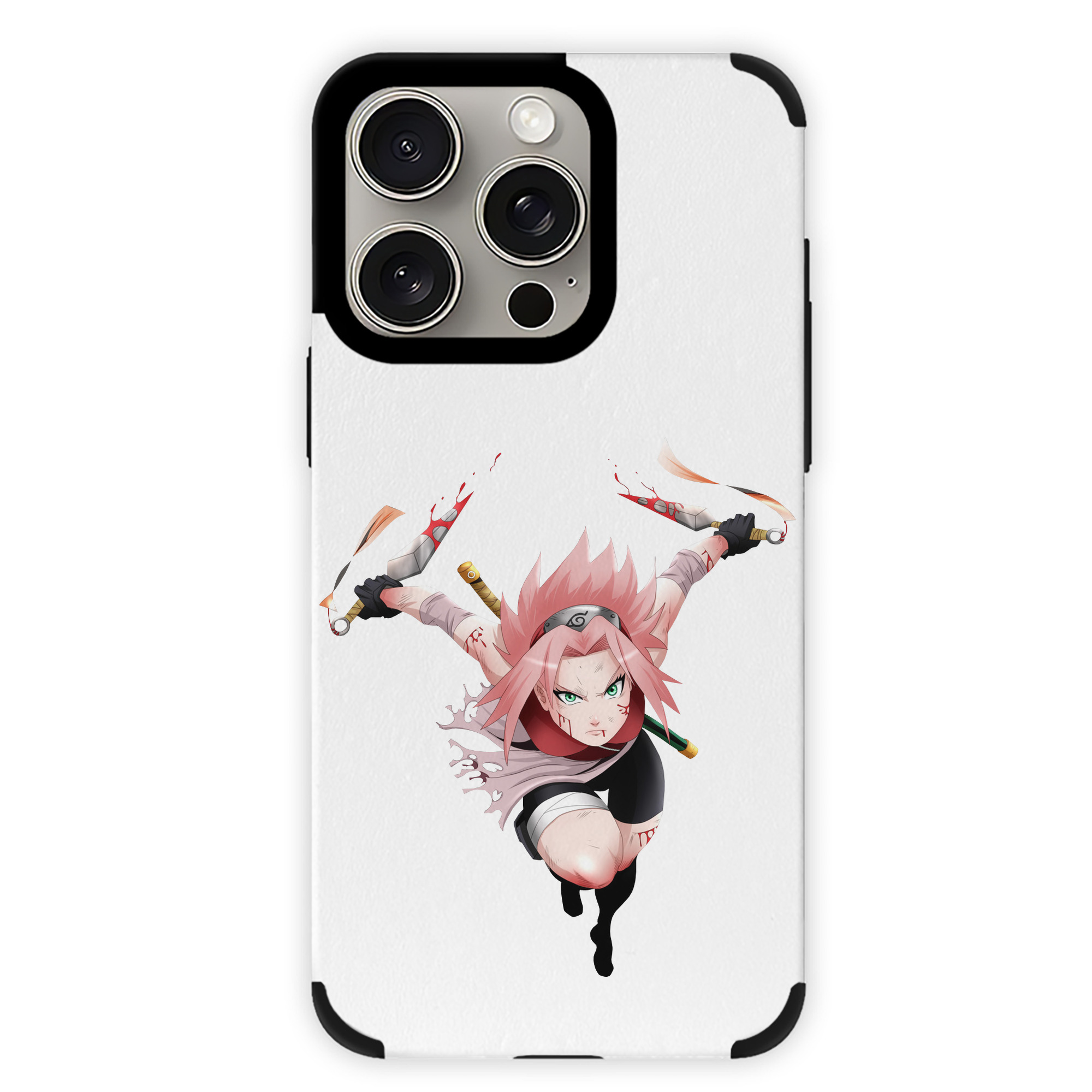 （画像用） NARUTO -ナルト- 春野サクラ Haruno Sakura 【iPhone15ProMax対応】 PUレザー スマホケース 耐衝撃＆黄変防止