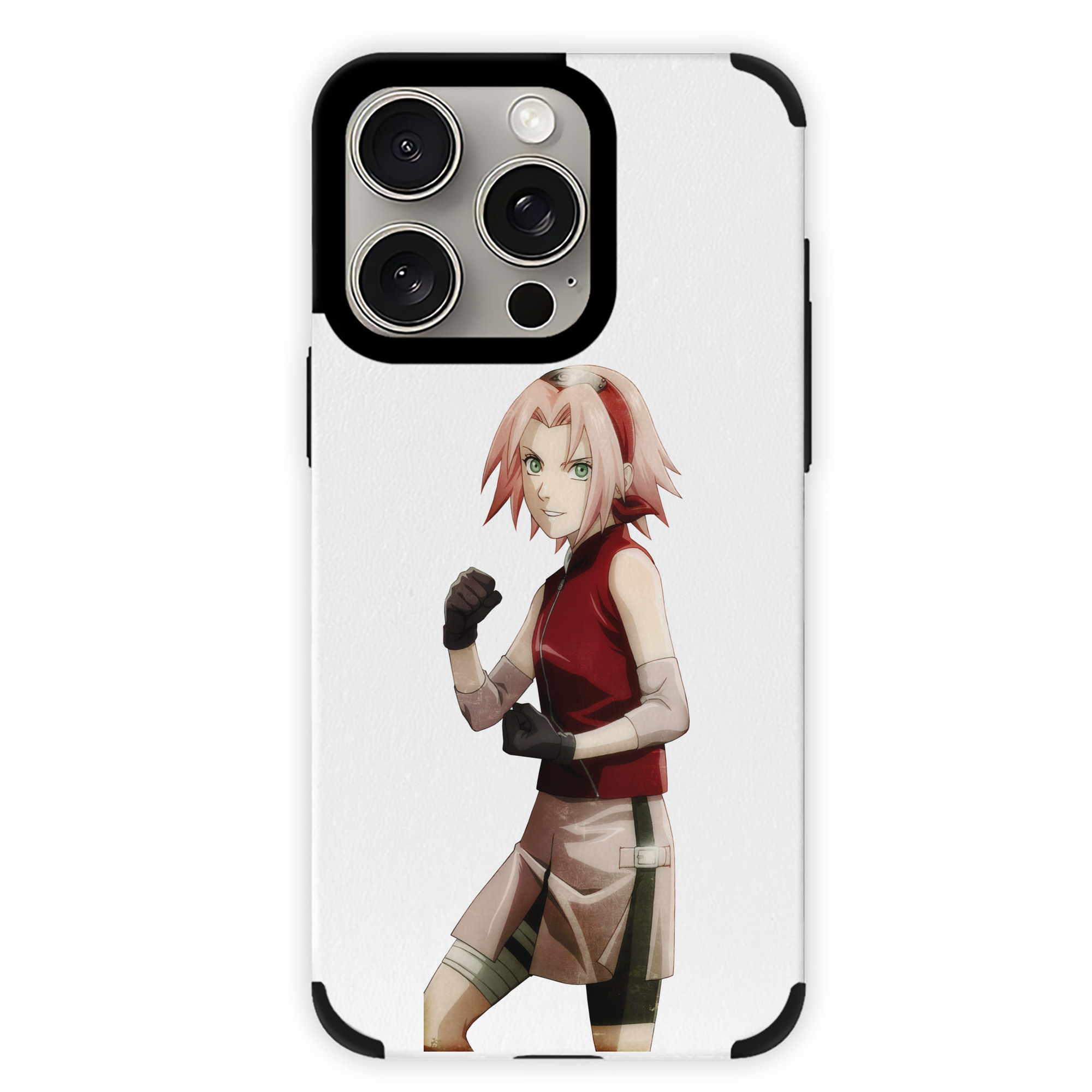 （画像用） NARUTO -ナルト- 春野サクラ Haruno Sakura 【iPhone15ProMax対応】 PUレザー スマホケース 耐衝撃＆黄変防止