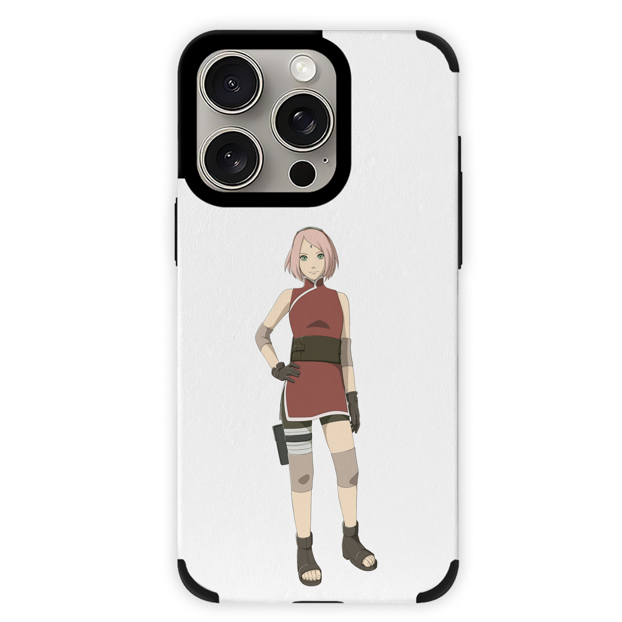 （画像用） NARUTO -ナルト- 春野サクラ Haruno Sakura 【iPhone15ProMax対応】 PUレザー スマホケース 耐衝撃＆黄変防止