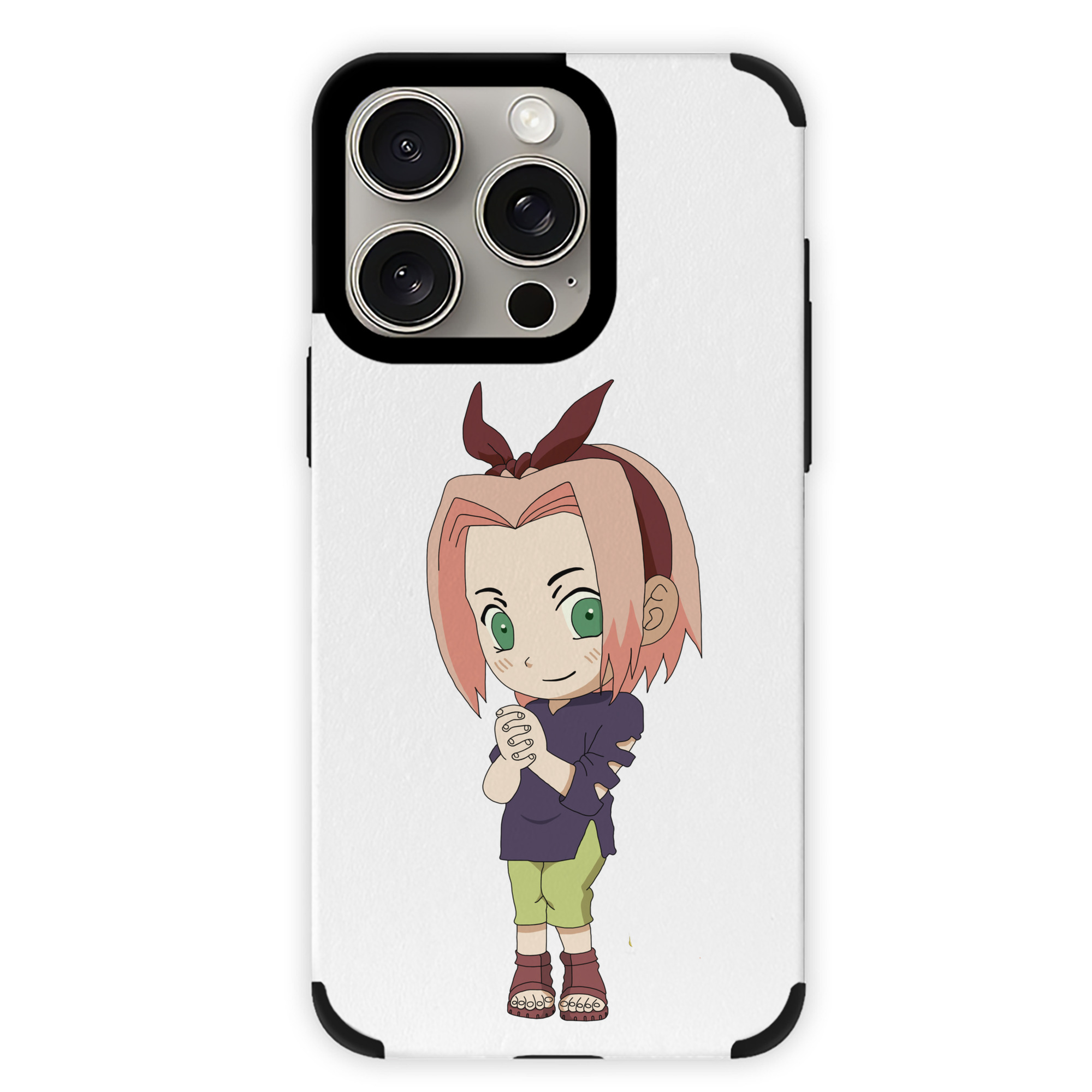 （画像用） NARUTO -ナルト- 春野サクラ Haruno Sakura 【iPhone15ProMax対応】 PUレザー スマホケース 耐衝撃＆黄変防止