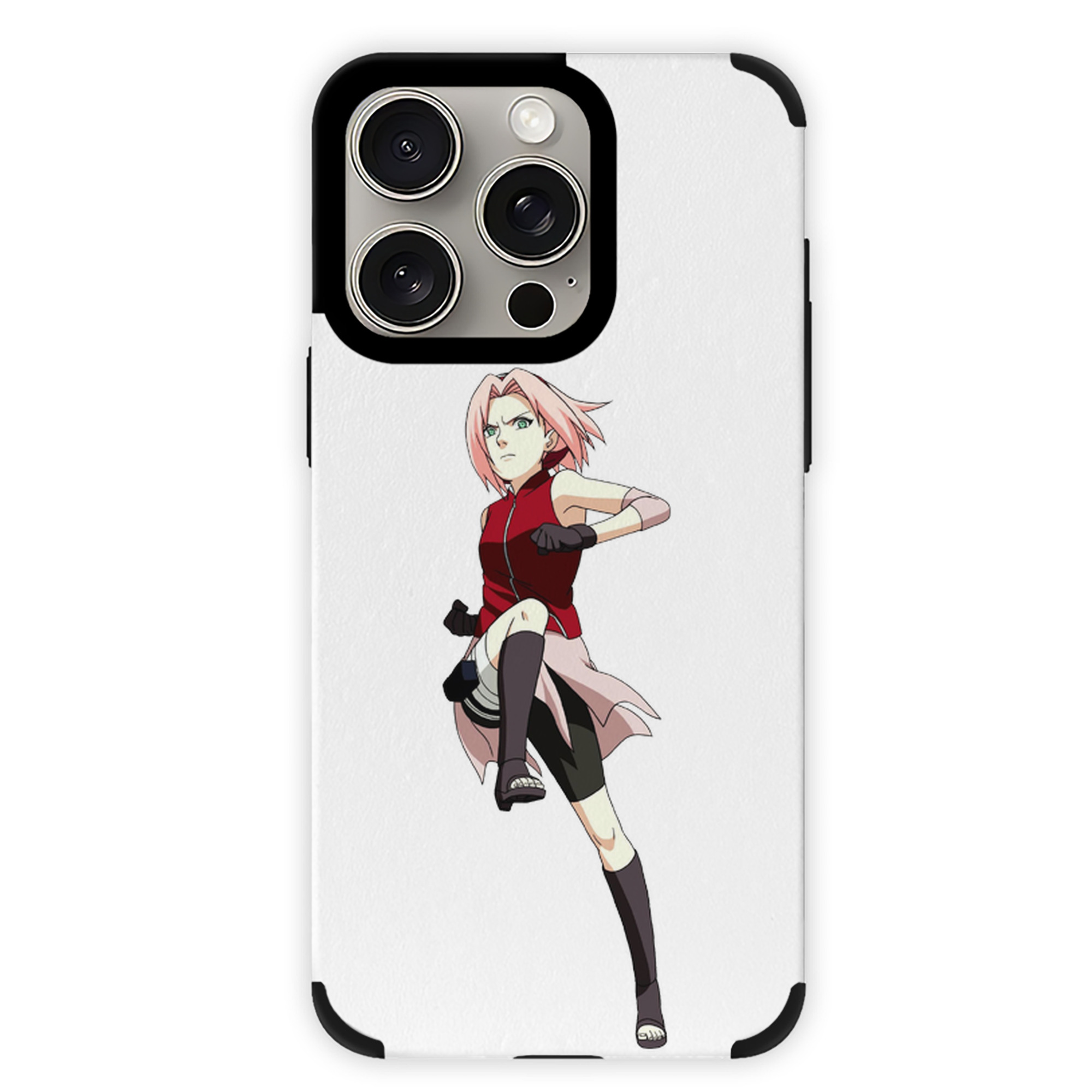 （画像用） NARUTO -ナルト- 春野サクラ Haruno Sakura 【iPhone15ProMax対応】 PUレザー スマホケース 耐衝撃＆黄変防止