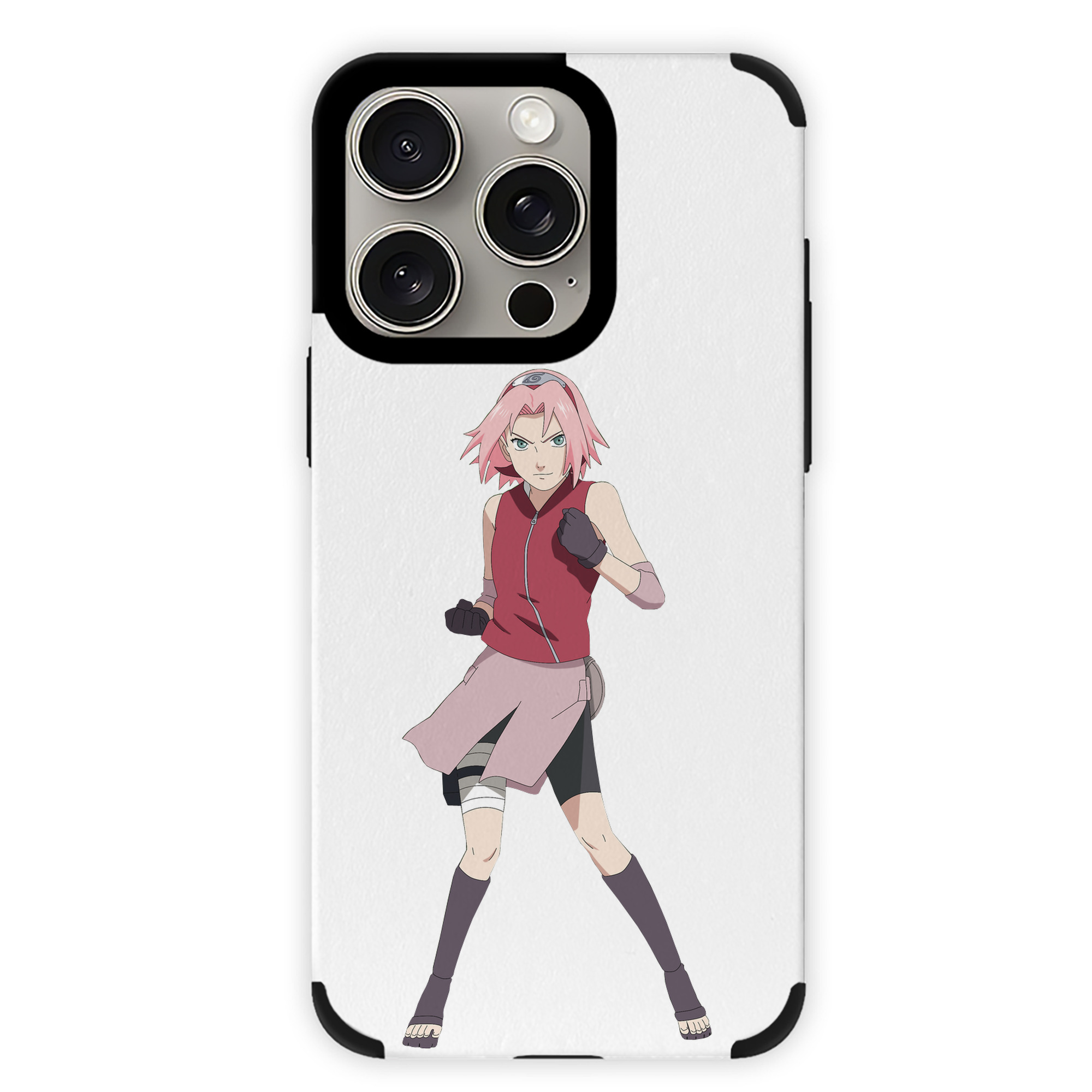 （画像用） NARUTO -ナルト- 春野サクラ Haruno Sakura 【iPhone15ProMax対応】 PUレザー スマホケース 耐衝撃＆黄変防止