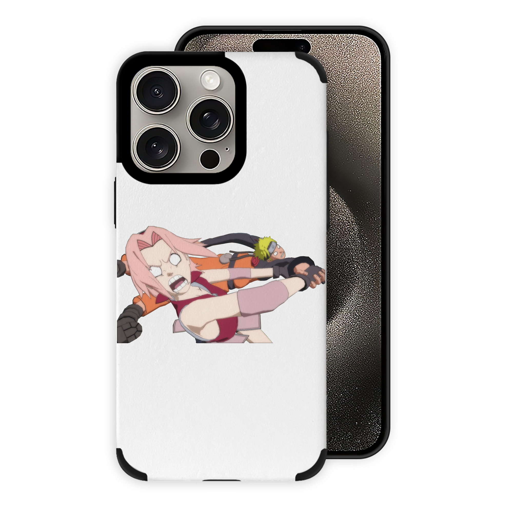 （画像用） NARUTO -ナルト- 春野サクラ Haruno Sakura 【iPhone15ProMax対応】 PUレザー スマホケース 耐衝撃＆黄変防止