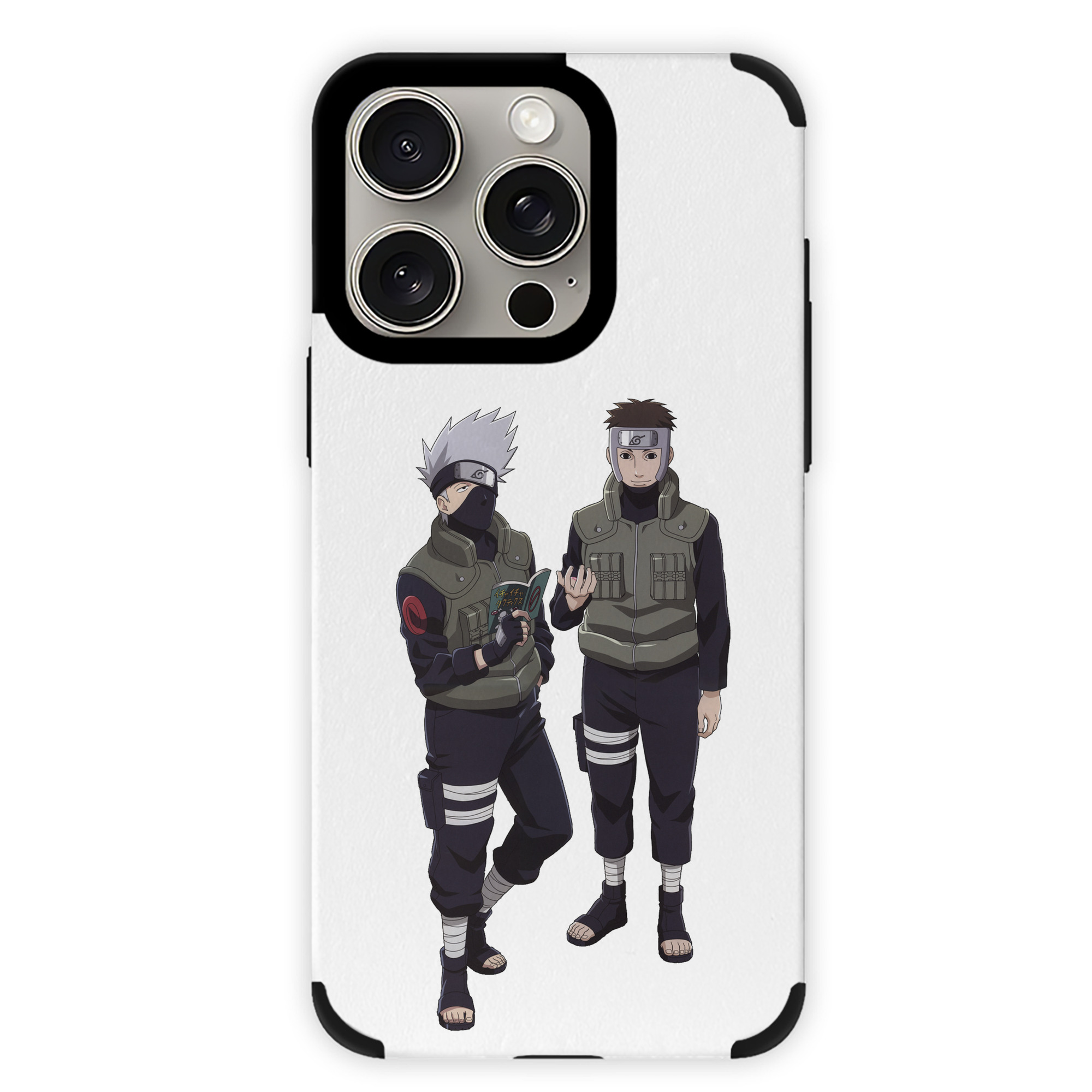 （画像用） NARUTO -ナルト- はたけ カカシ Hatake Kakashi 【iPhone15ProMax対応】 PUレザー スマホケース 耐衝撃＆黄変防止