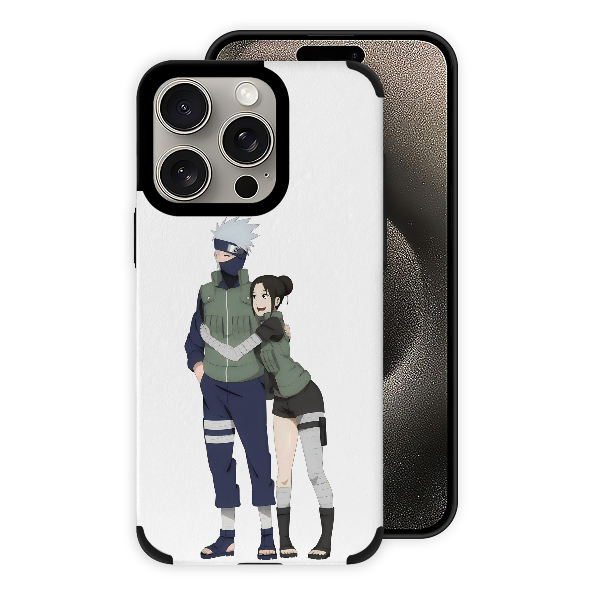 （画像用） NARUTO -ナルト- はたけ カカシ Hatake Kakashi 【iPhone15ProMax対応】 PUレザー スマホケース 耐衝撃＆黄変防止
