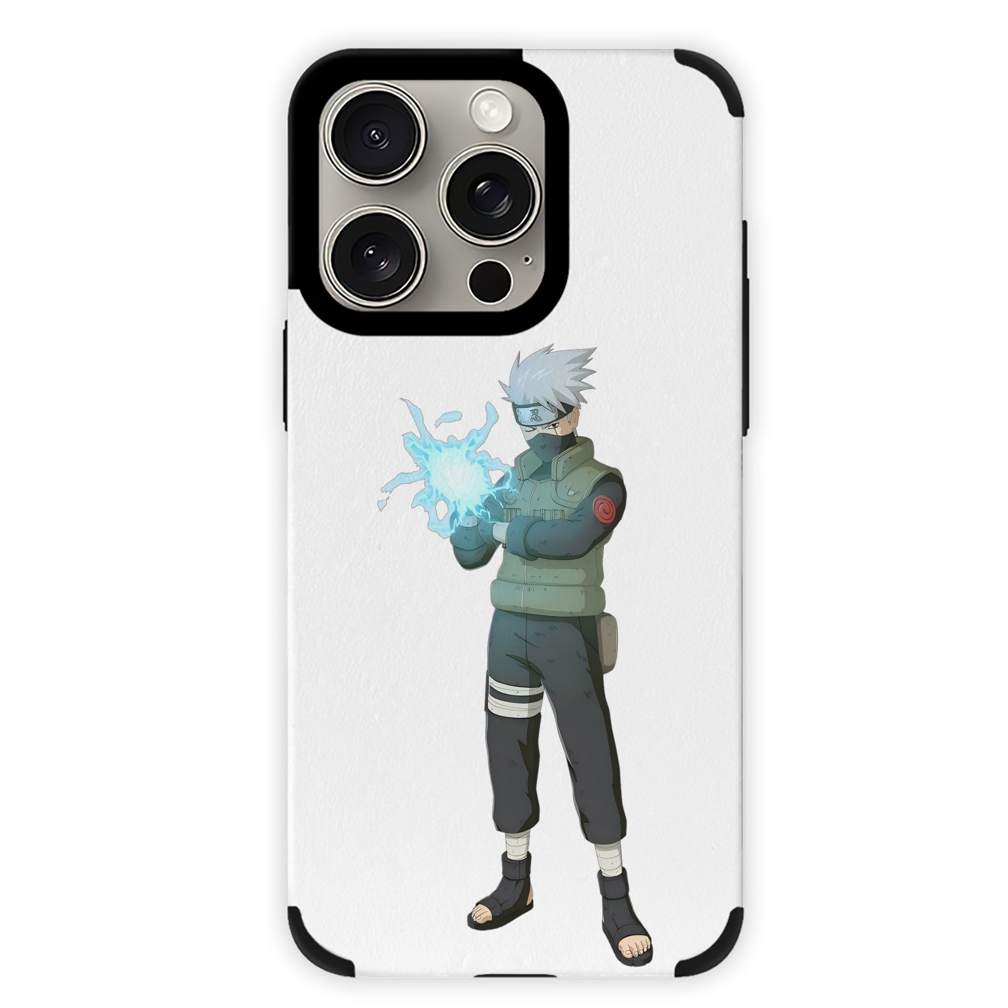（画像用） NARUTO -ナルト- はたけ カカシ Hatake Kakashi 【iPhone15ProMax対応】 PUレザー スマホケース 耐衝撃＆黄変防止