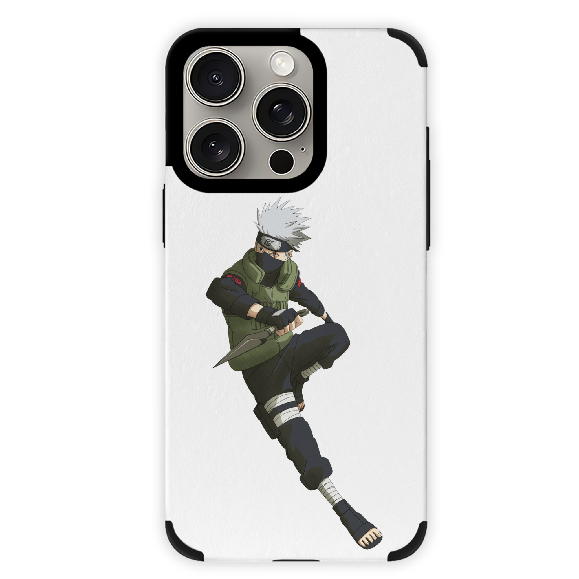 （画像用） NARUTO -ナルト- はたけ カカシ Hatake Kakashi 【iPhone15ProMax対応】 PUレザー スマホケース 耐衝撃＆黄変防止