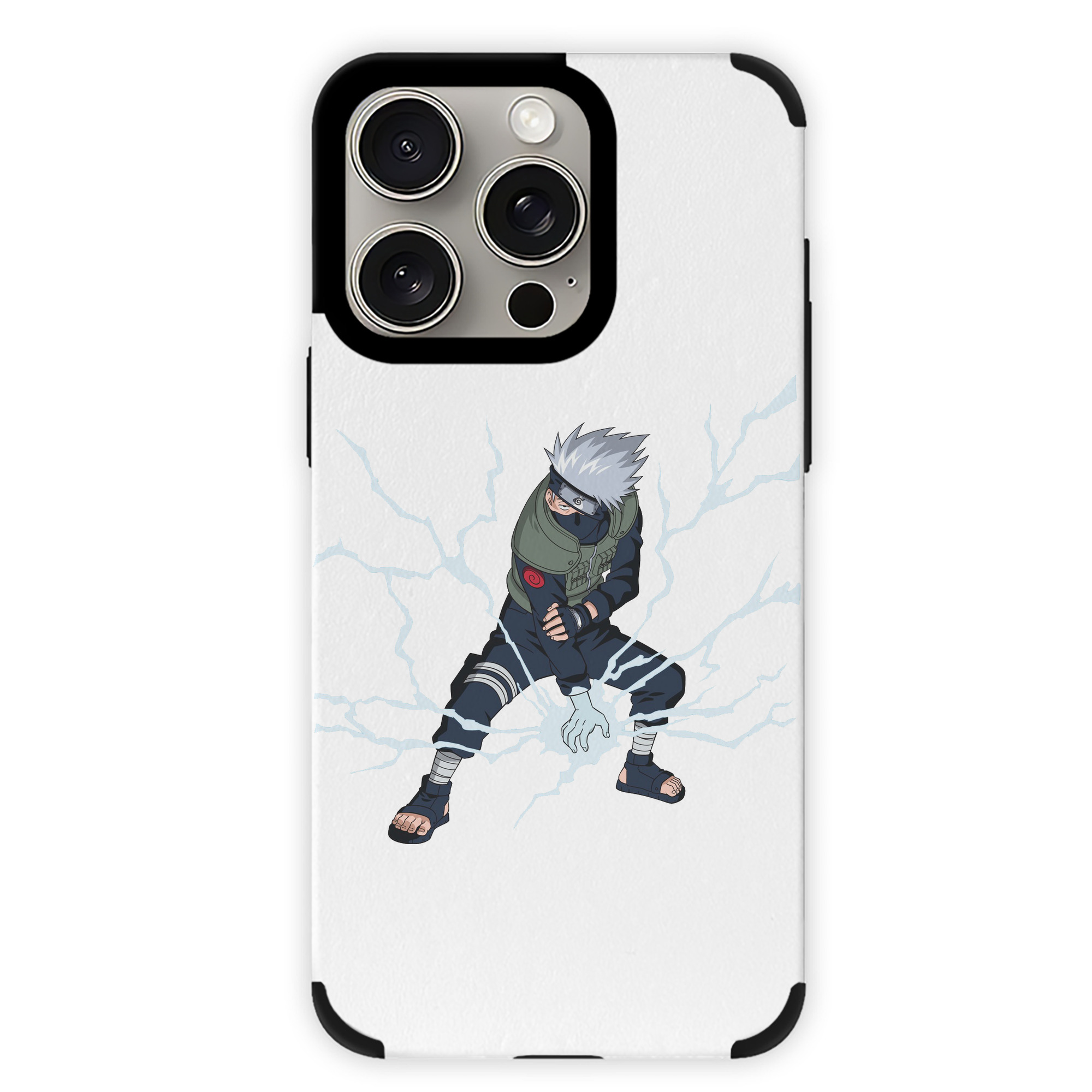 （画像用） NARUTO -ナルト- はたけ カカシ Hatake Kakashi 【iPhone15ProMax対応】 PUレザー スマホケース 耐衝撃＆黄変防止