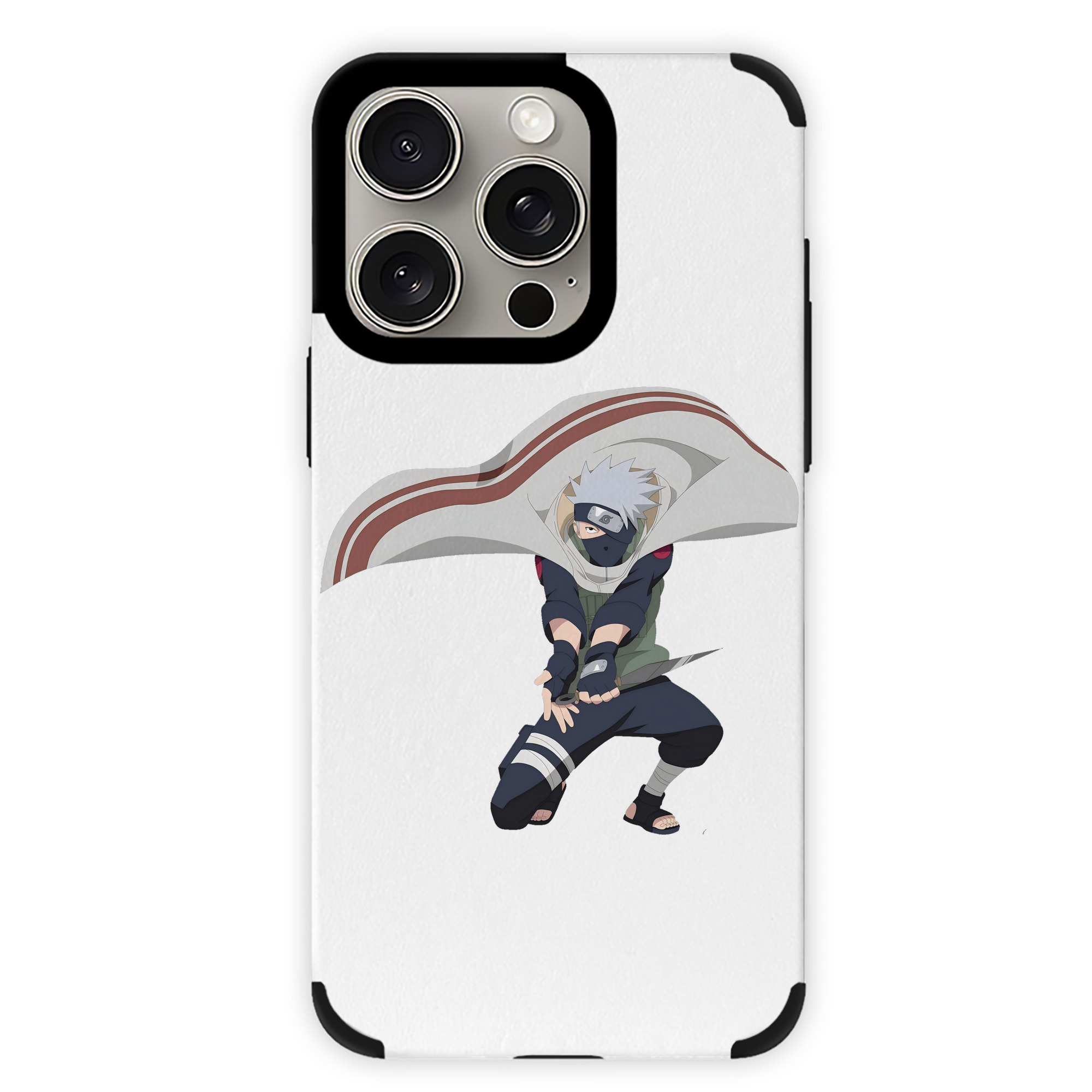 （画像用） NARUTO -ナルト- はたけ カカシ Hatake Kakashi 【iPhone15ProMax対応】 PUレザー スマホケース 耐衝撃＆黄変防止