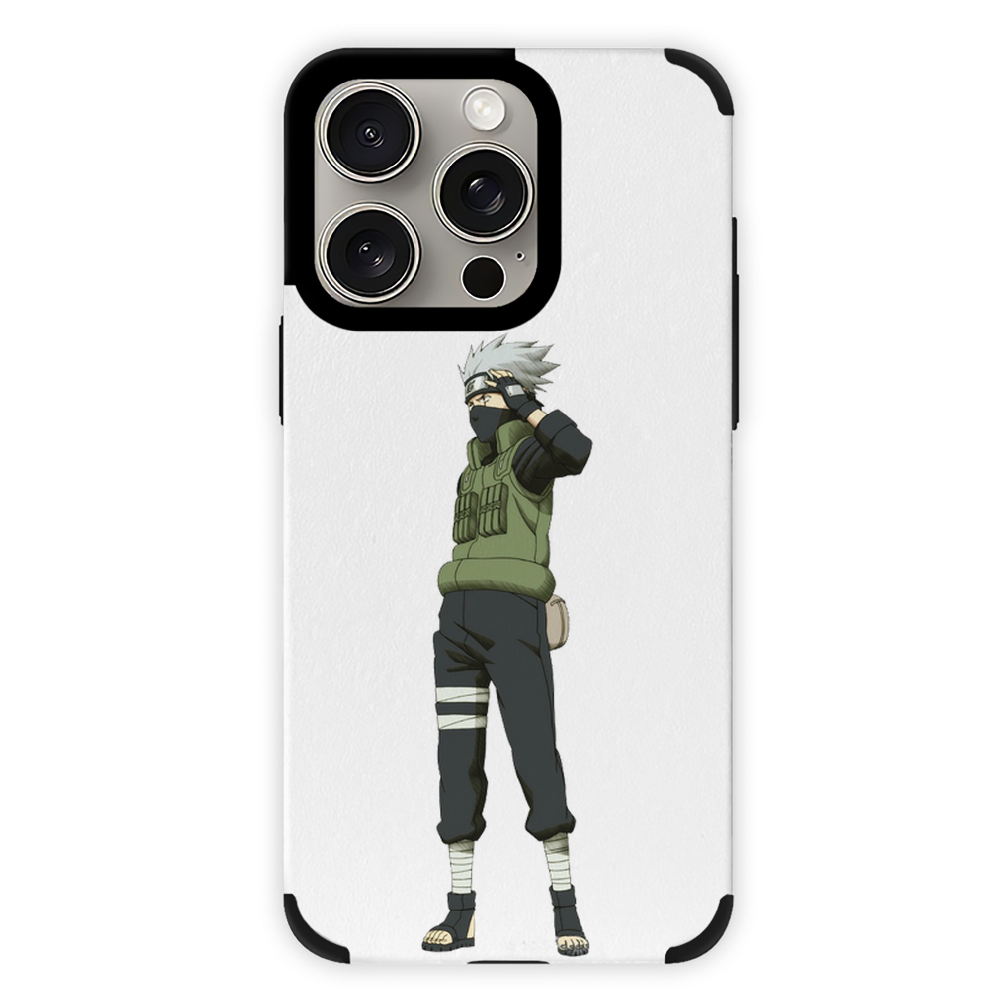 （画像用） NARUTO -ナルト- はたけ カカシ Hatake Kakashi 【iPhone15ProMax対応】 PUレザー スマホケース 耐衝撃＆黄変防止