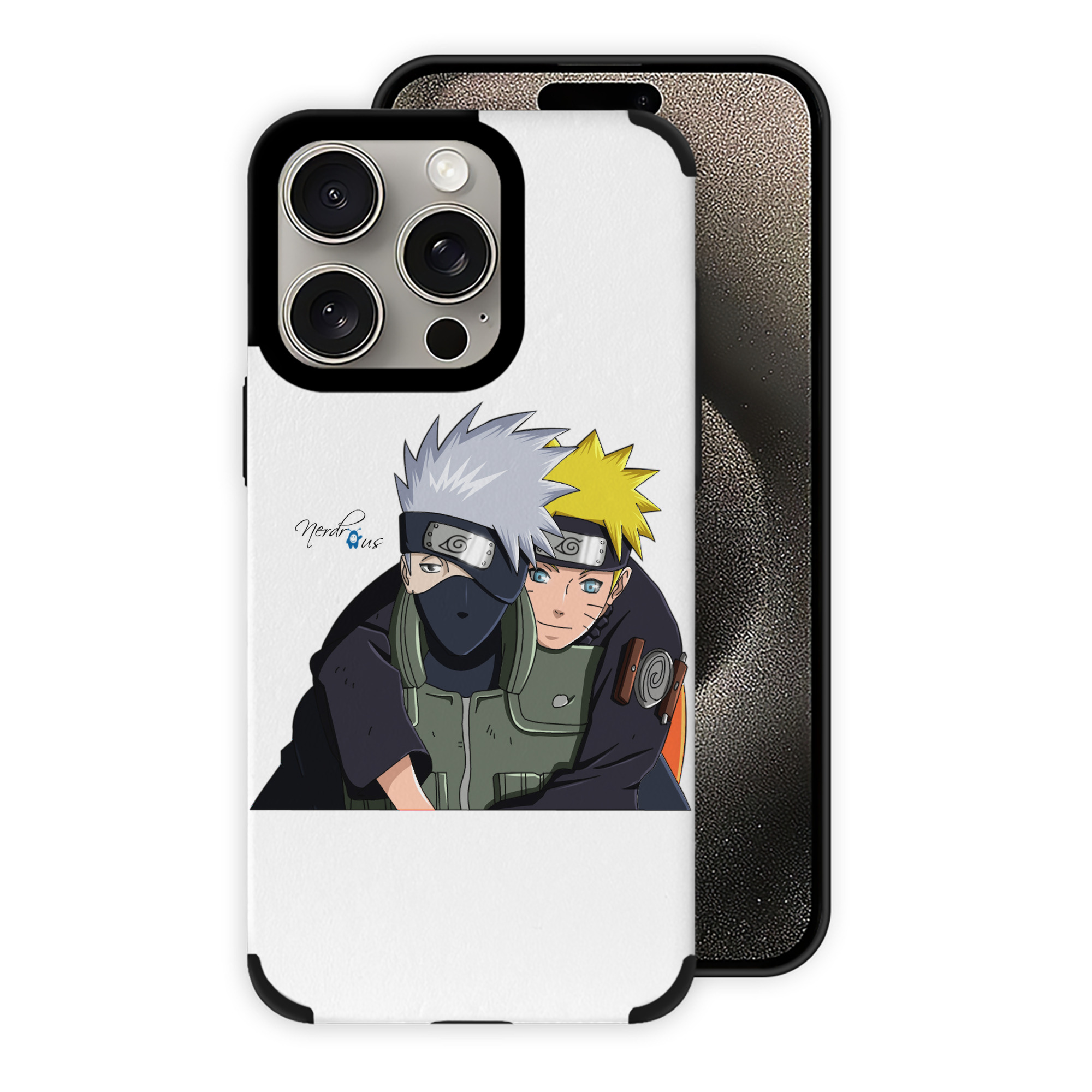 （画像用） NARUTO -ナルト- はたけ カカシ Hatake Kakashi 【iPhone15ProMax対応】 PUレザー スマホケース 耐衝撃＆黄変防止