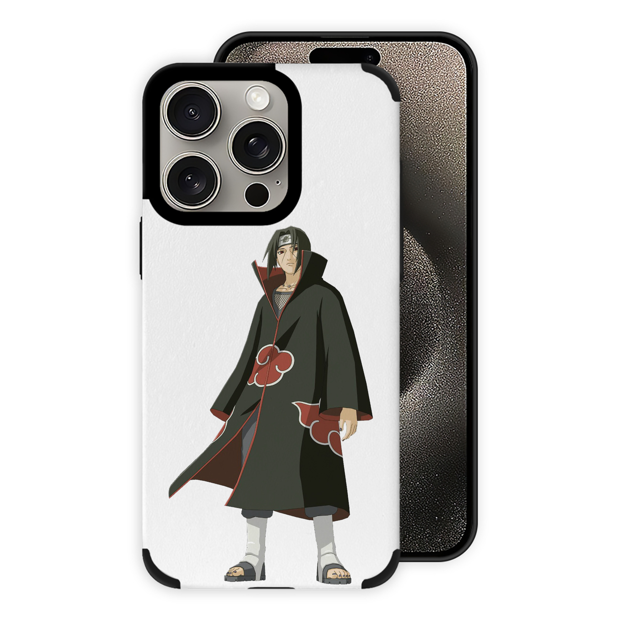 （画像用） NARUTO -ナルト- うちは イタチ Uchiha Itachi 【iPhone15ProMax対応】 PUレザー スマホケース 耐衝撃＆黄変防止