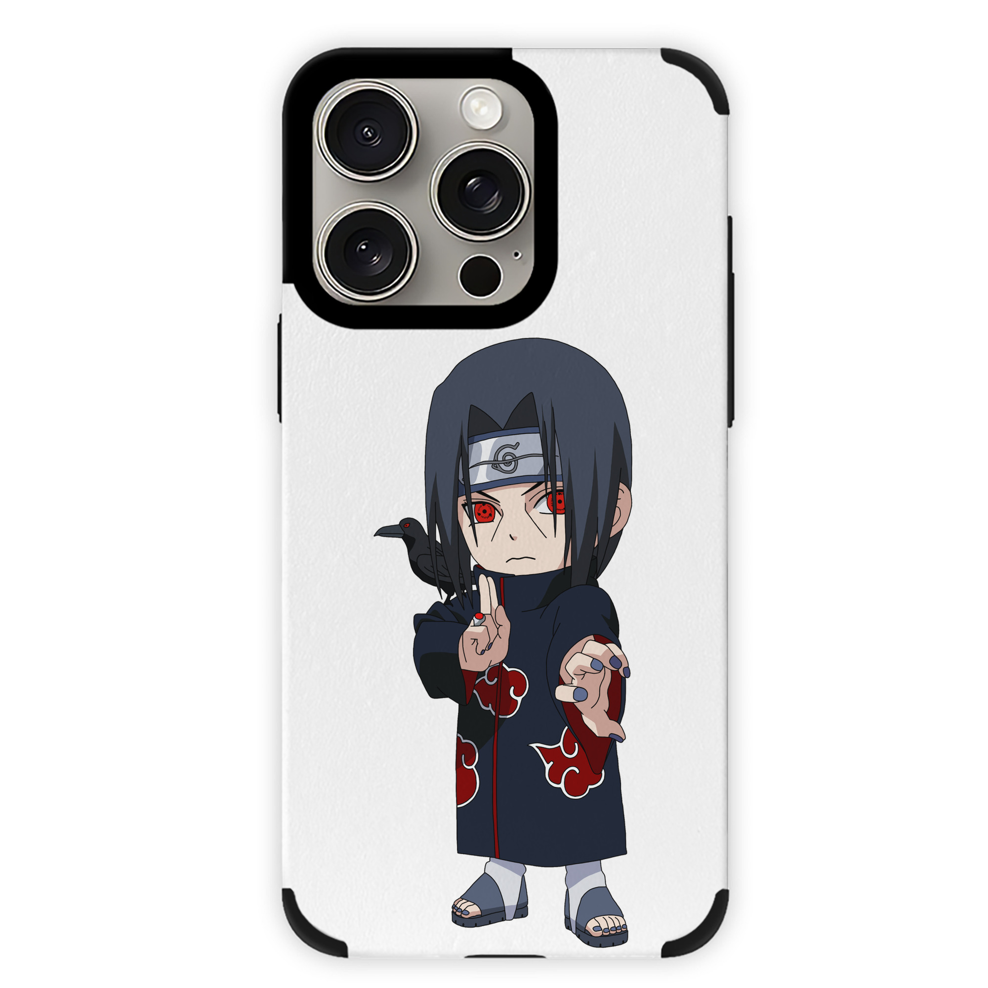 （画像用） NARUTO -ナルト- うちは イタチ Uchiha Itachi 【iPhone15ProMax対応】 PUレザー スマホケース 耐衝撃＆黄変防止