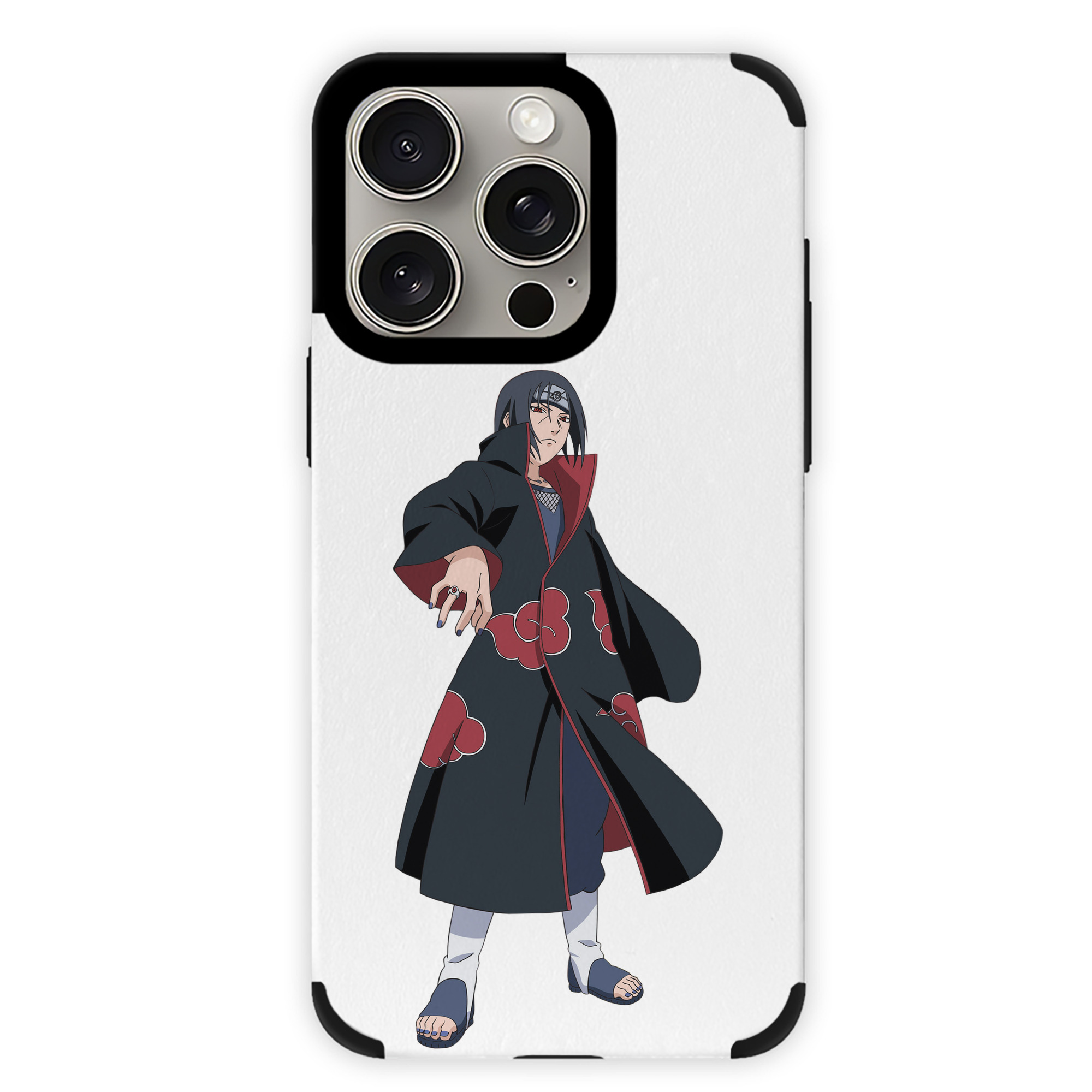 （画像用） NARUTO -ナルト- うちは イタチ Uchiha Itachi 【iPhone15ProMax対応】 PUレザー スマホケース 耐衝撃＆黄変防止