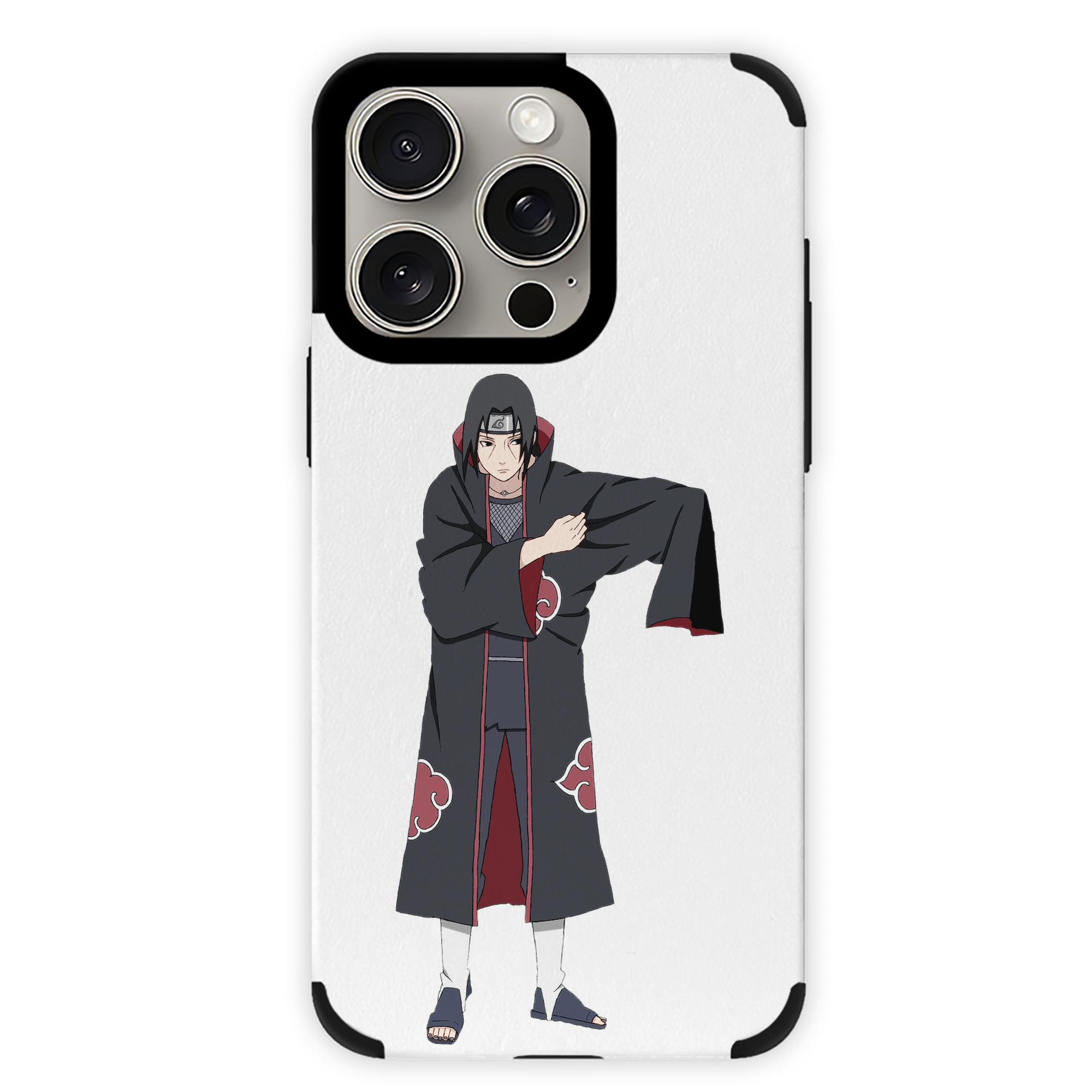 （画像用） NARUTO -ナルト- うちは イタチ Uchiha Itachi 【iPhone15ProMax対応】 PUレザー スマホケース 耐衝撃＆黄変防止