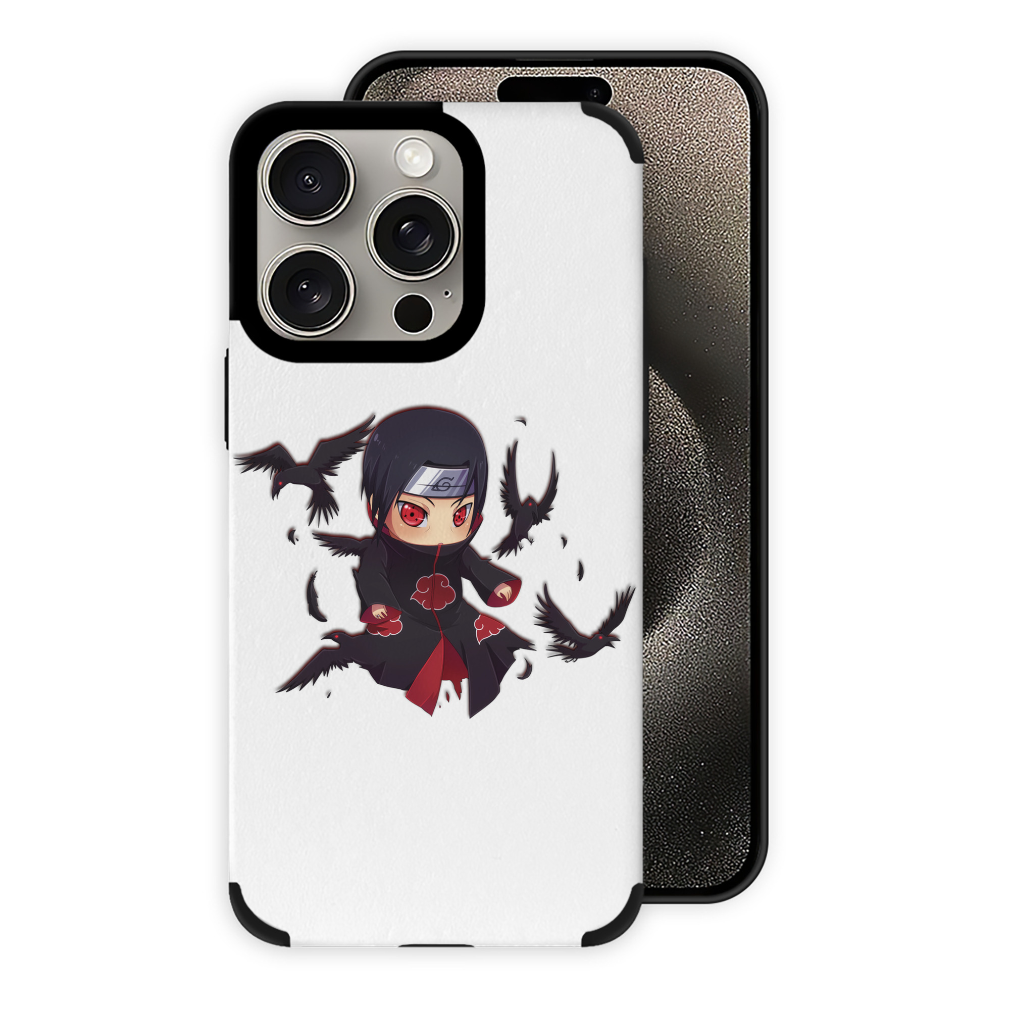 （画像用） NARUTO -ナルト- うちは イタチ Uchiha Itachi 【iPhone15ProMax対応】 PUレザー スマホケース 耐衝撃＆黄変防止