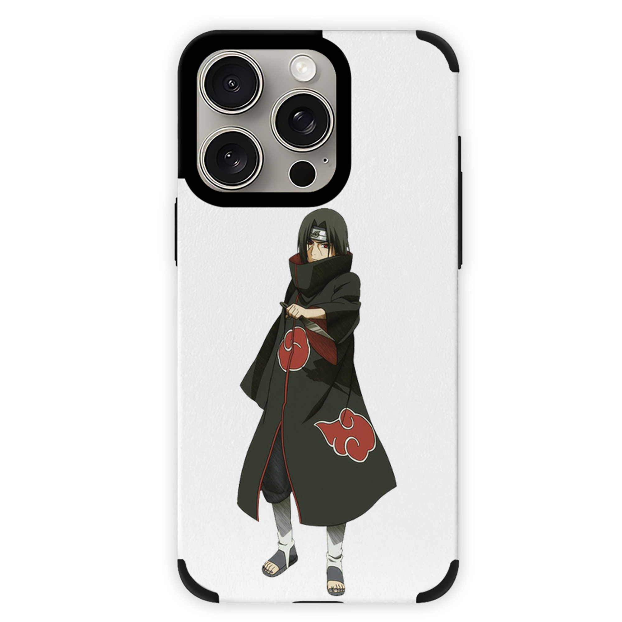 （画像用） NARUTO -ナルト- うちは イタチ Uchiha Itachi 【iPhone15ProMax対応】 PUレザー スマホケース 耐衝撃＆黄変防止
