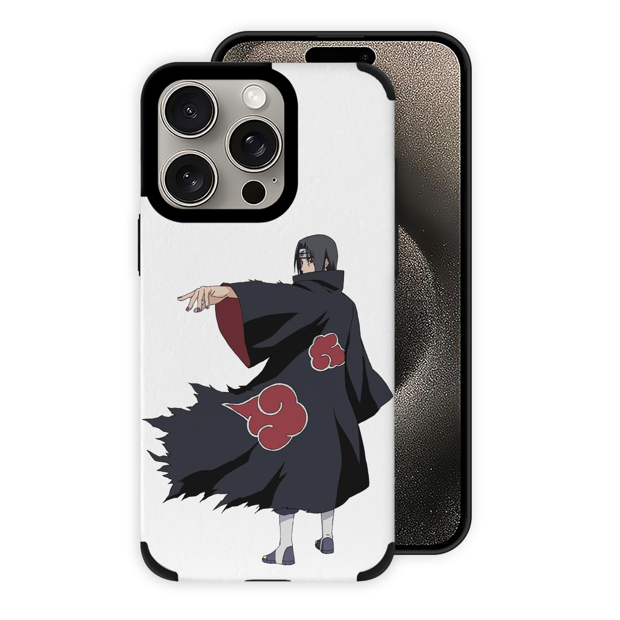 （画像用） NARUTO -ナルト- うちは イタチ Uchiha Itachi 【iPhone15ProMax対応】 PUレザー スマホケース 耐衝撃＆黄変防止