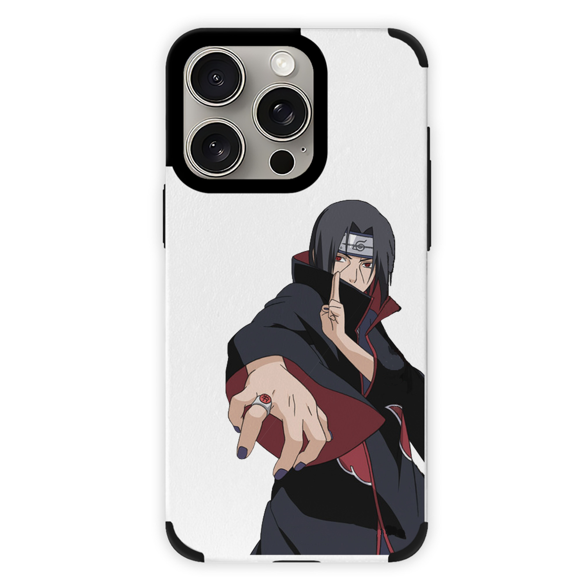 （画像用） NARUTO -ナルト- うちは イタチ Uchiha Itachi 【iPhone15ProMax対応】 PUレザー スマホケース 耐衝撃＆黄変防止