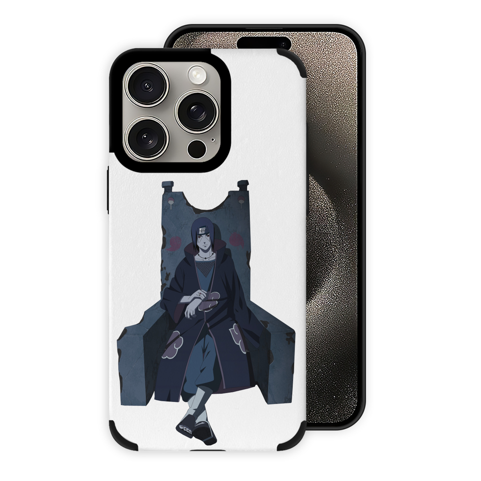 （画像用） NARUTO -ナルト- うちは イタチ Uchiha Itachi 【iPhone15ProMax対応】 PUレザー スマホケース 耐衝撃＆黄変防止