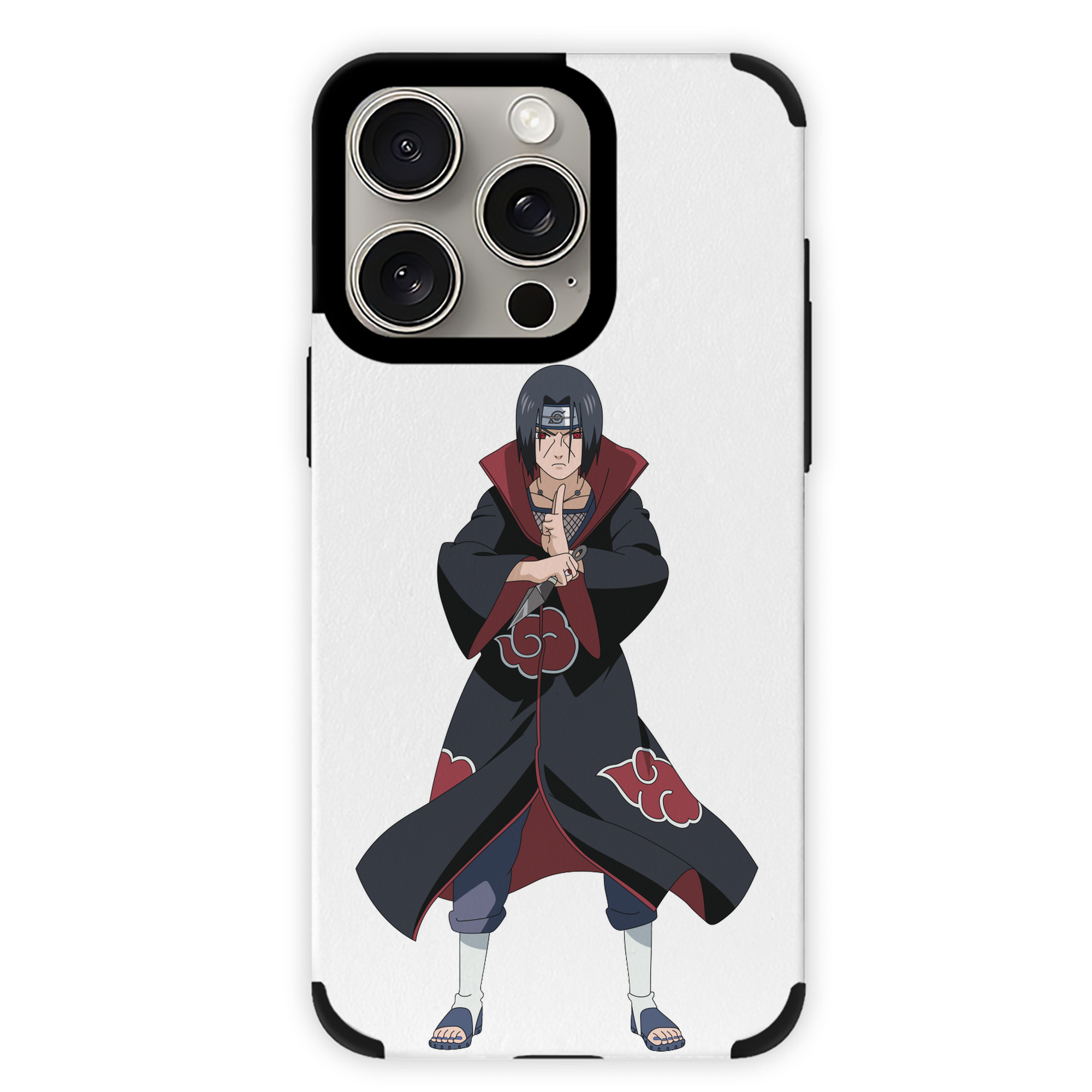 （画像用） NARUTO -ナルト- うちは イタチ Uchiha Itachi 【iPhone15ProMax対応】 PUレザー スマホケース 耐衝撃＆黄変防止