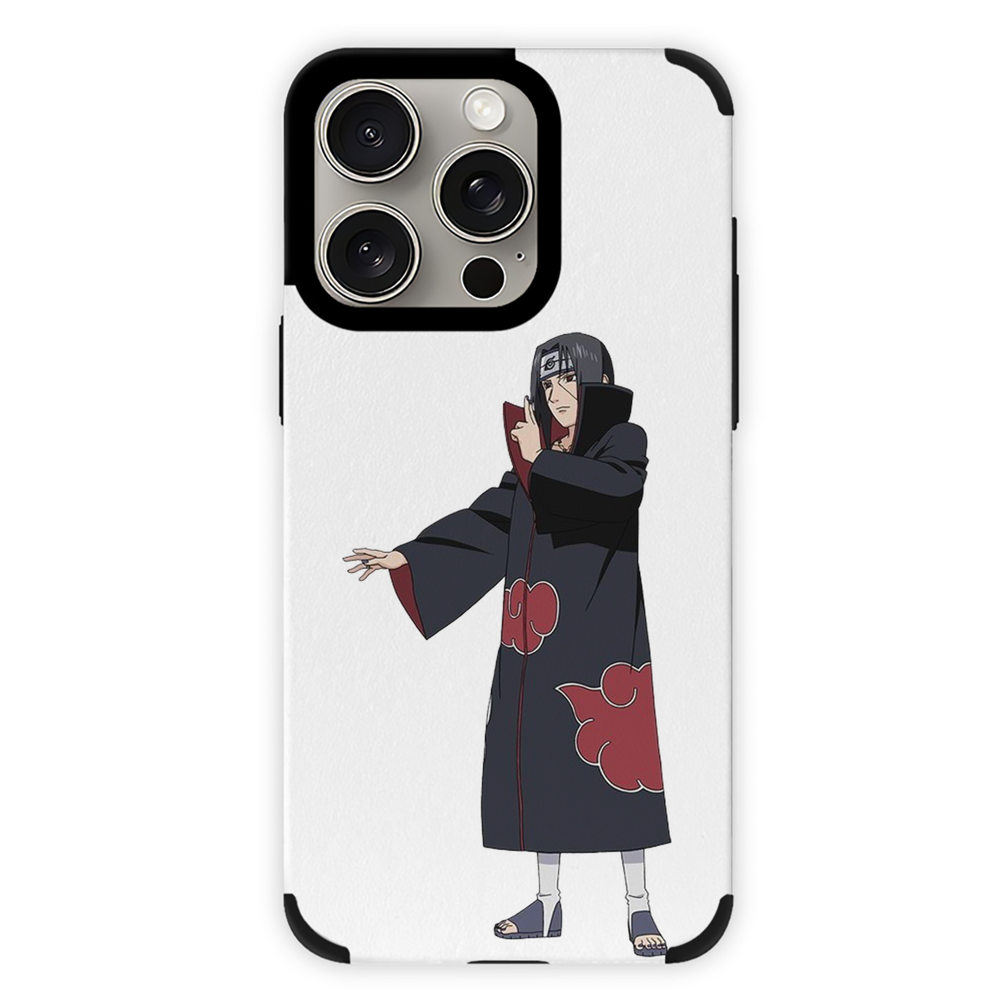 （画像用） NARUTO -ナルト- うちは イタチ Uchiha Itachi 【iPhone15ProMax対応】 PUレザー スマホケース 耐衝撃＆黄変防止