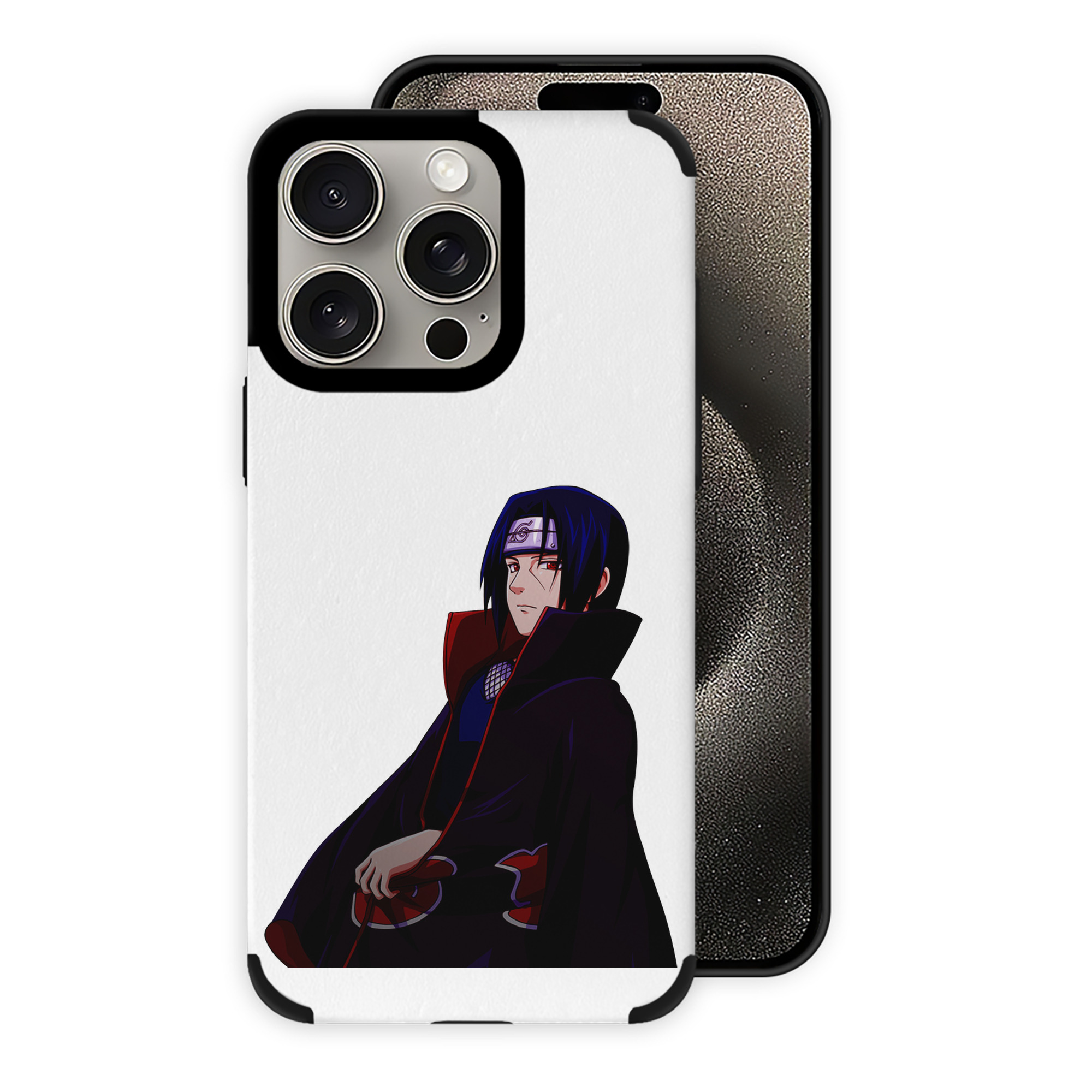 （画像用） NARUTO -ナルト- うちは イタチ Uchiha Itachi 【iPhone15ProMax対応】 PUレザー スマホケース 耐衝撃＆黄変防止