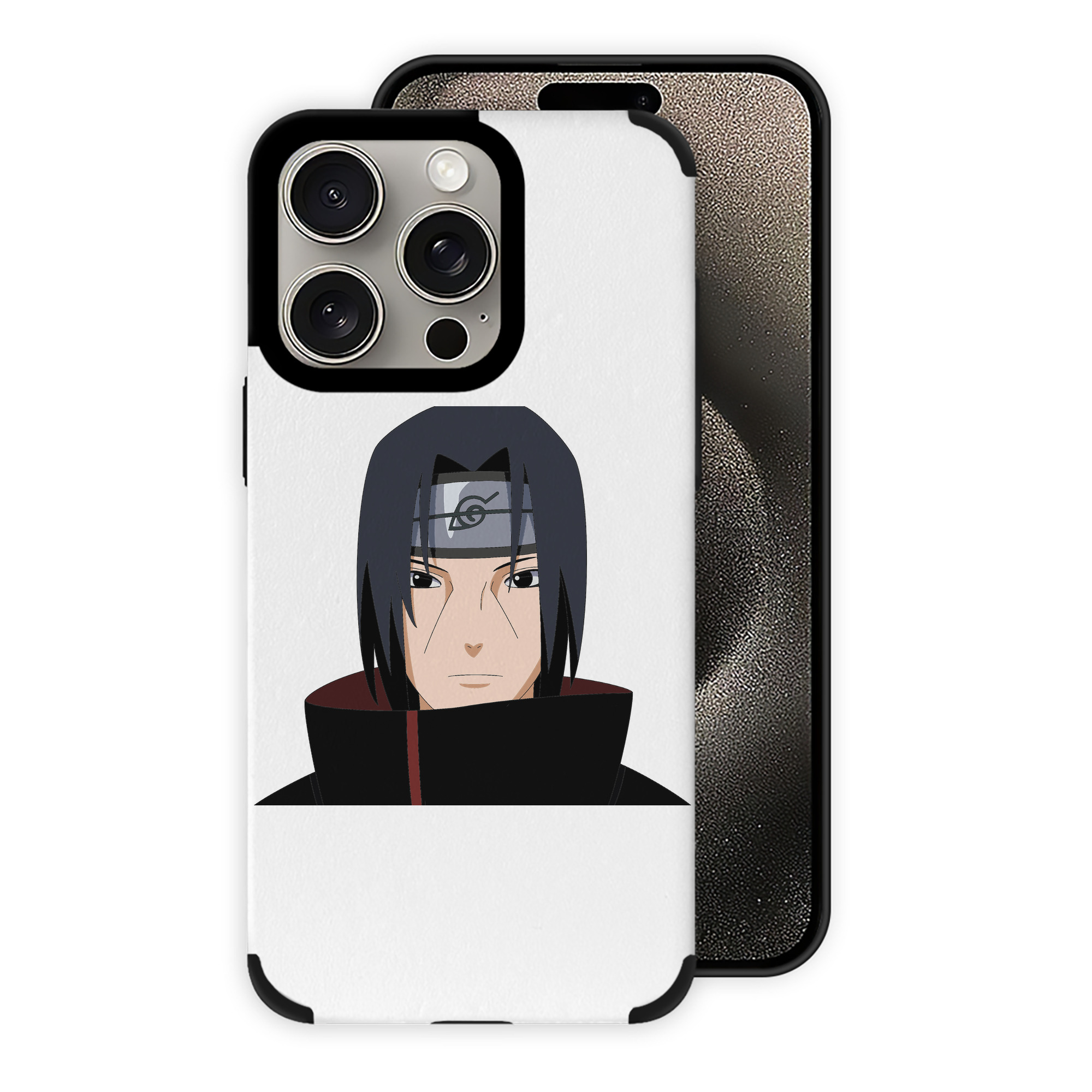 （画像用） NARUTO -ナルト- うちは イタチ Uchiha Itachi 【iPhone15ProMax対応】 PUレザー スマホケース 耐衝撃＆黄変防止