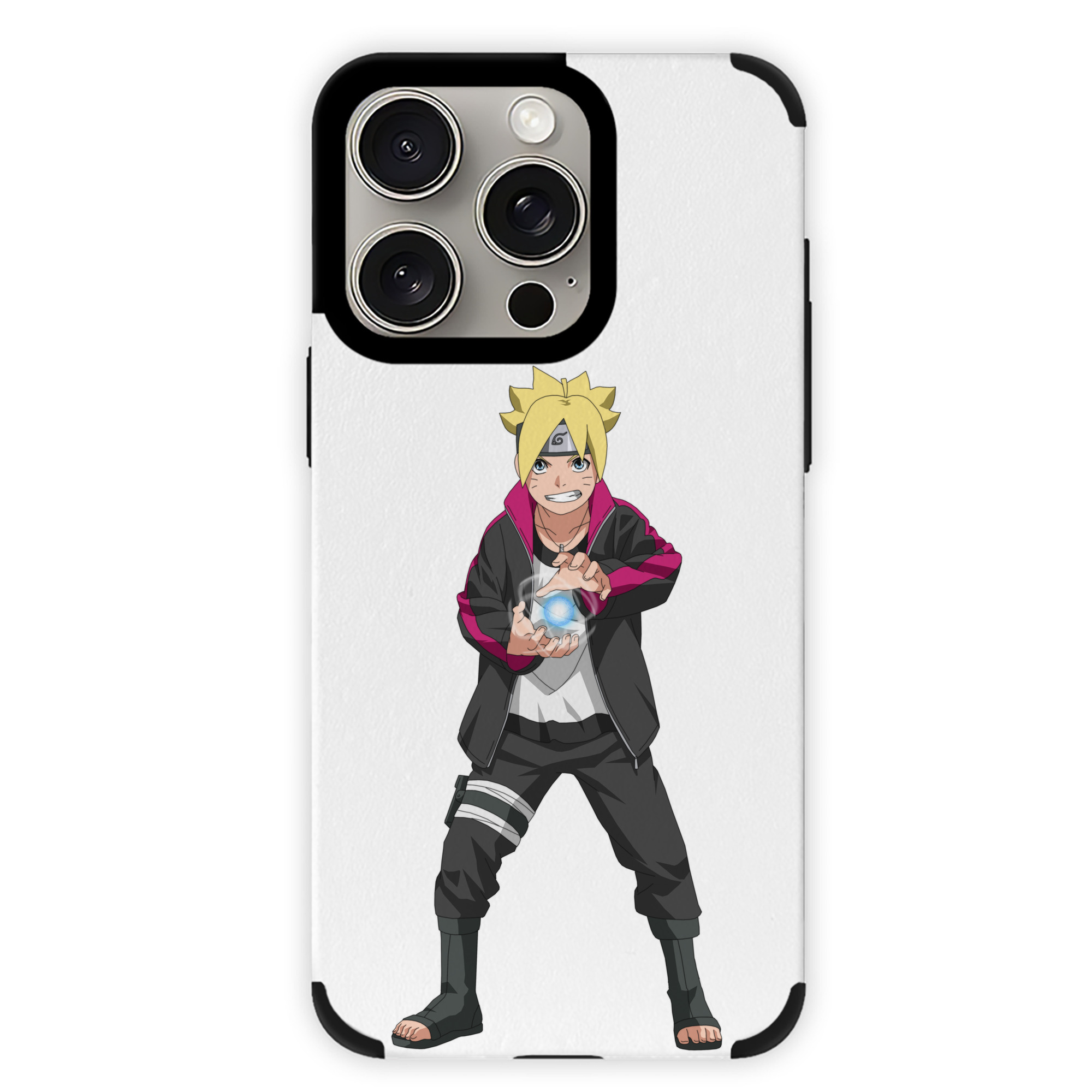 （画像用） NARUTO -ナルト- うずまき ボルト Uzumaki Boruto 【iPhone15ProMax対応】 PUレザー スマホケース 耐衝撃＆黄変防止