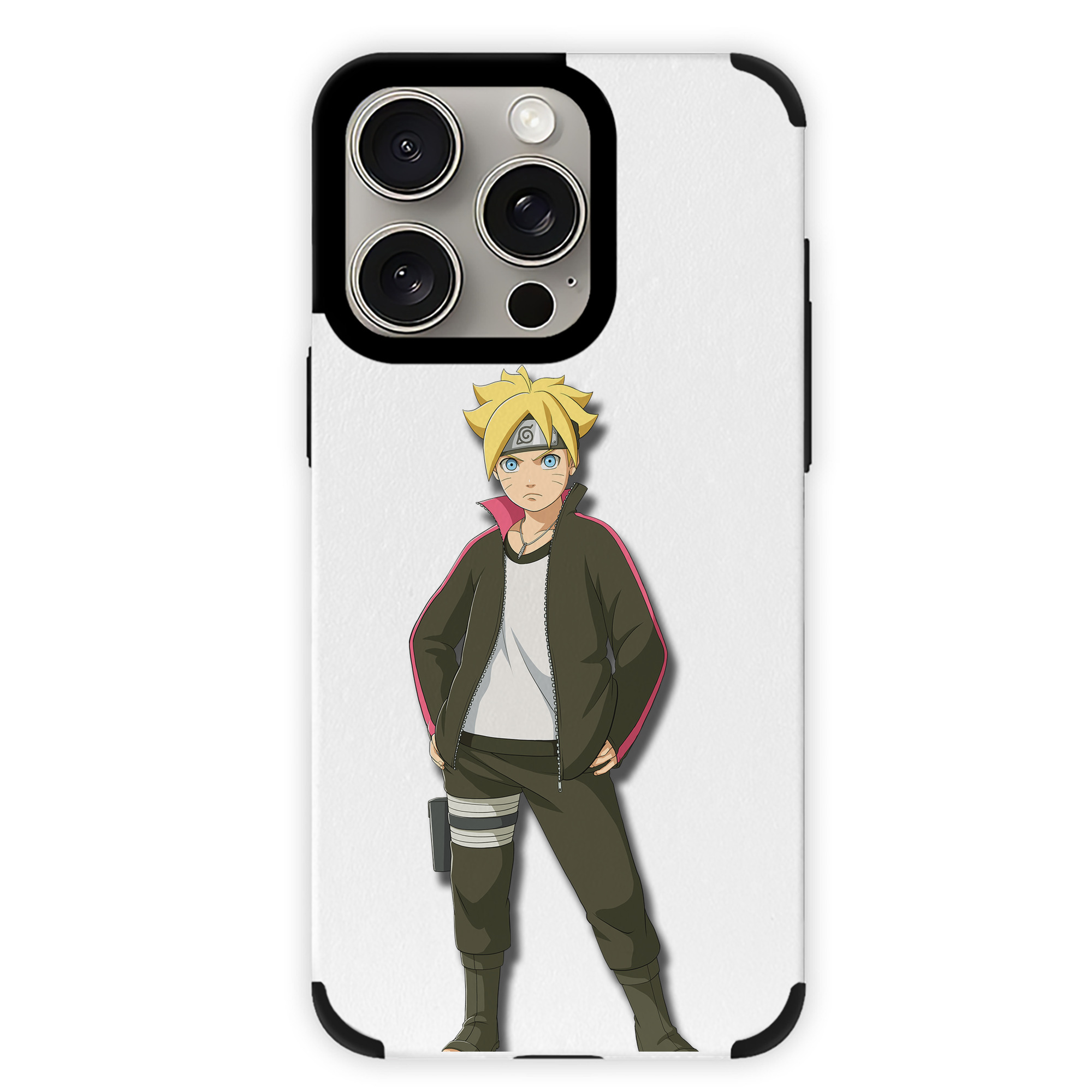 （画像用） NARUTO -ナルト- うずまき ボルト Uzumaki Boruto 【iPhone15ProMax対応】 PUレザー スマホケース 耐衝撃＆黄変防止