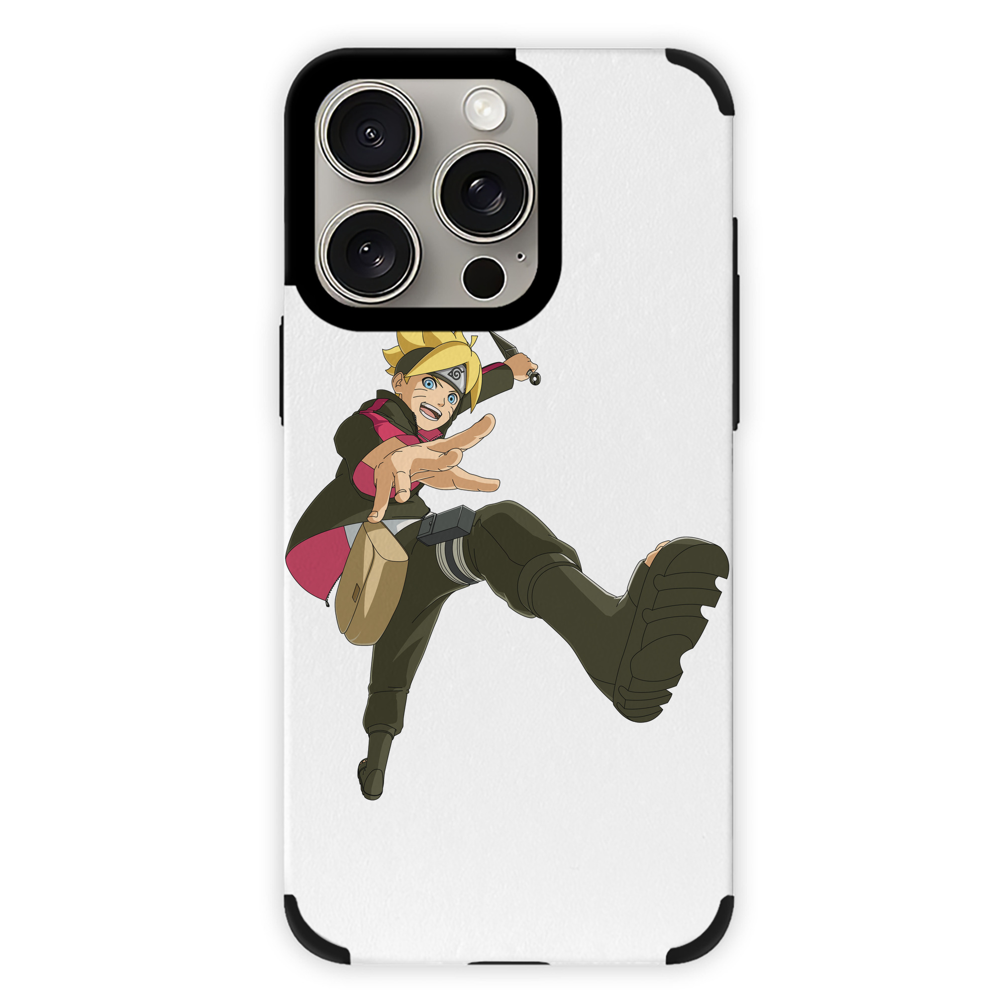 （画像用） NARUTO -ナルト- うずまき ボルト Uzumaki Boruto 【iPhone15ProMax対応】 PUレザー スマホケース 耐衝撃＆黄変防止