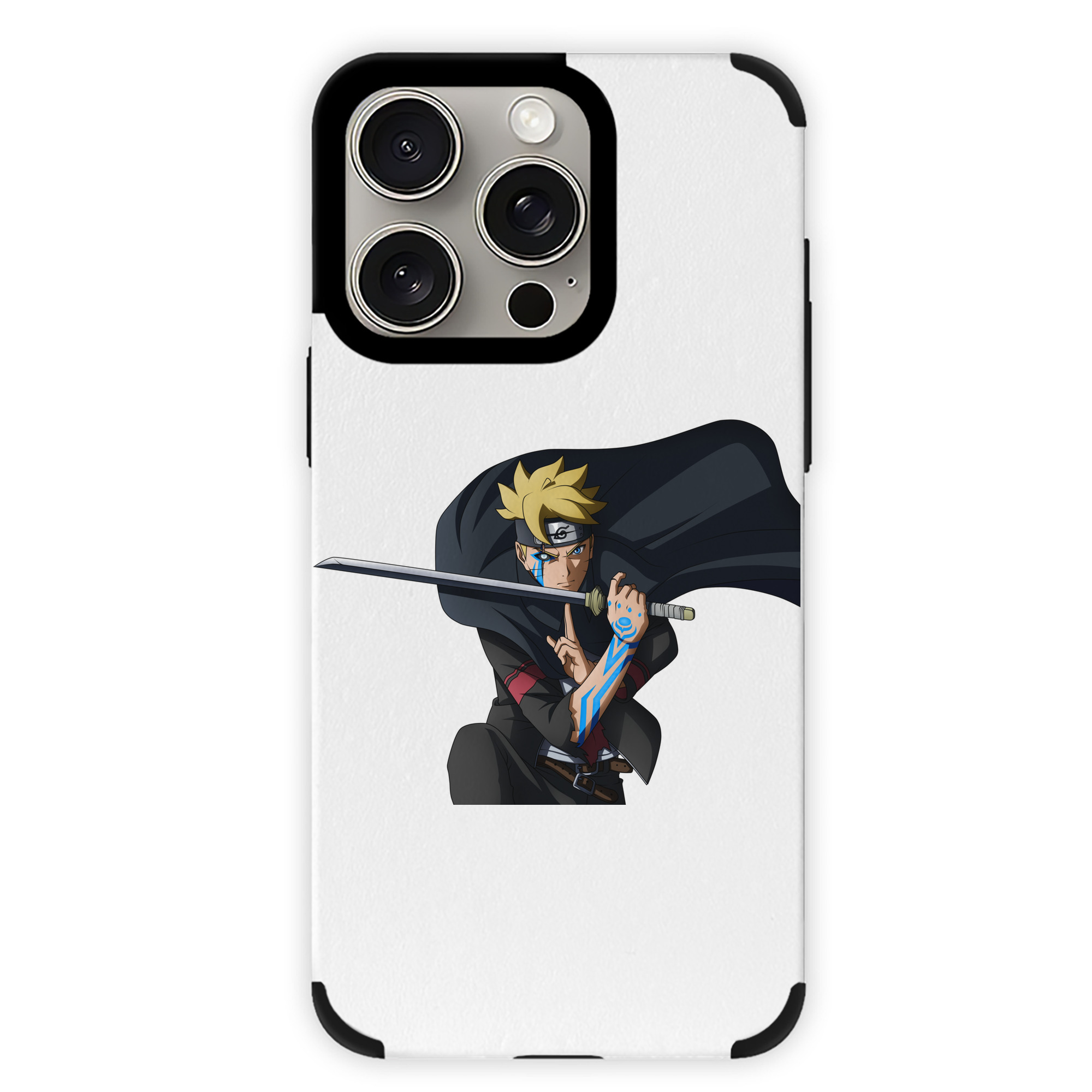 （画像用） NARUTO -ナルト- うずまき ボルト Uzumaki Boruto 【iPhone15ProMax対応】 PUレザー スマホケース 耐衝撃＆黄変防止